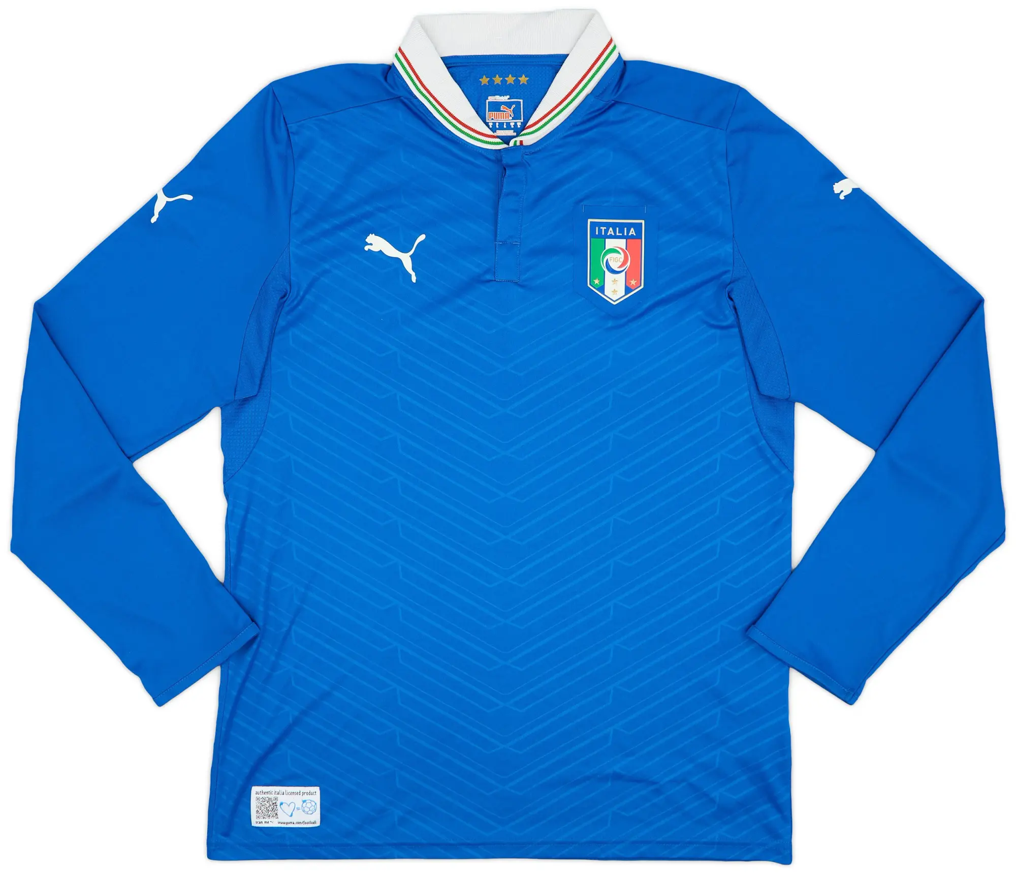 Puma 2012-13 Italy Home L/S Shirt - 8/10 - (L)