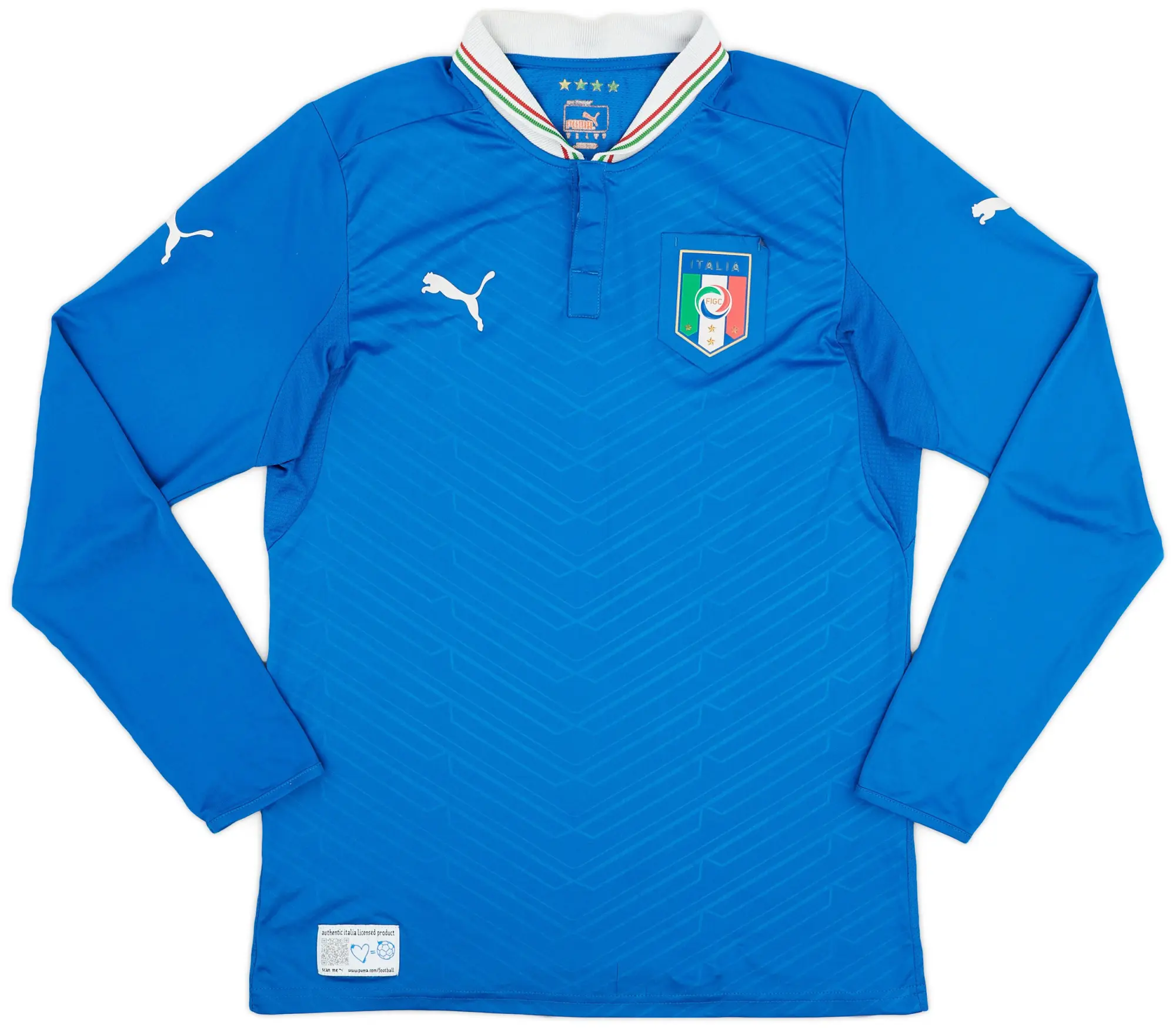 Puma 2012-13 Italy Home L/S Shirt - 8/10 - (M)