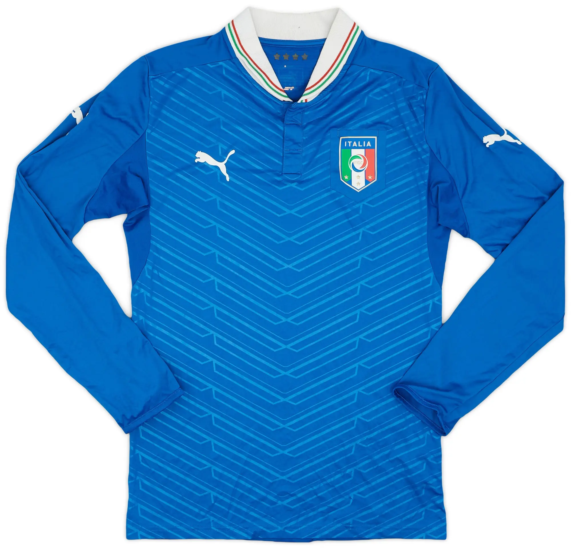 Puma 2012-13 Italy Home L/S Shirt - 9/10 - (M)