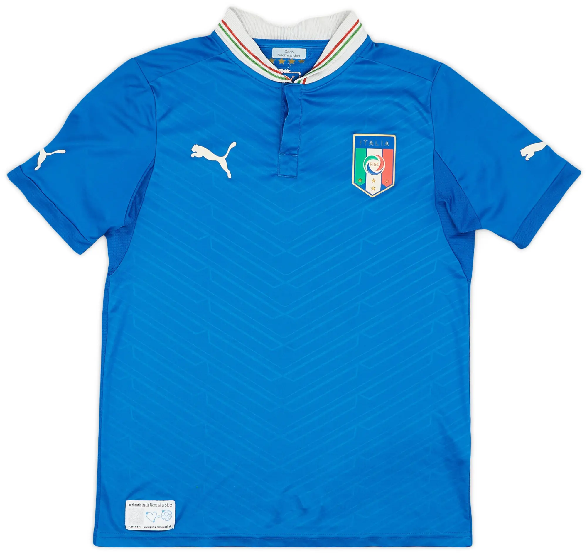 Puma 2012-13 Italy Home Shirt - 9/10 - (XL.Boys)