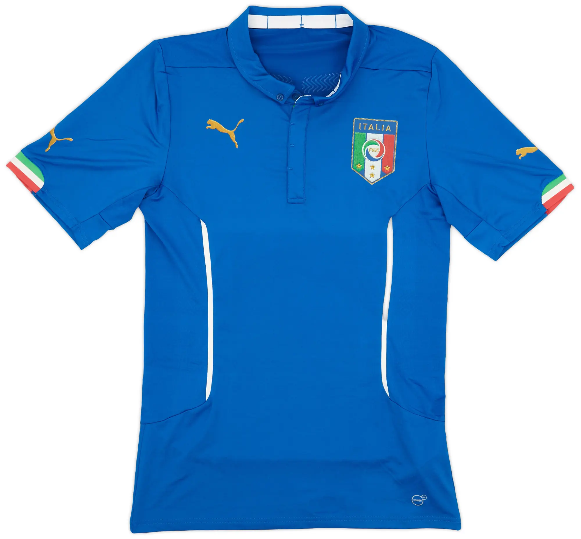 Puma 2014-15 Italy Authentic Home Shirt - 8/10 - (XXL)