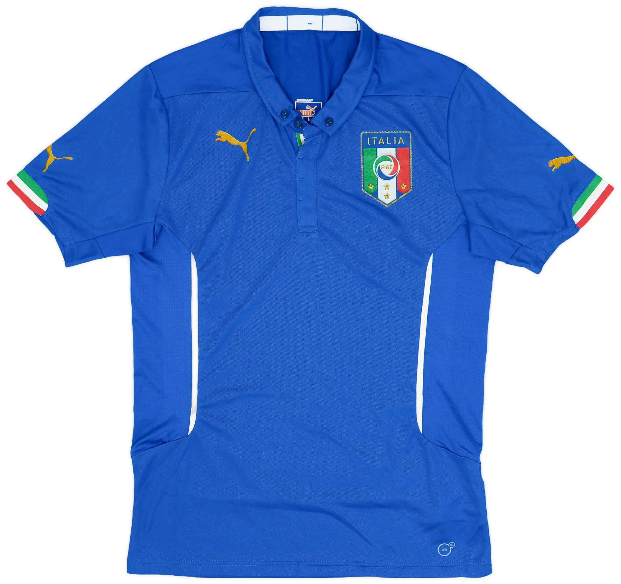 Puma 2014-15 Italy Authentic Home Shirt - 9/10 - (M)