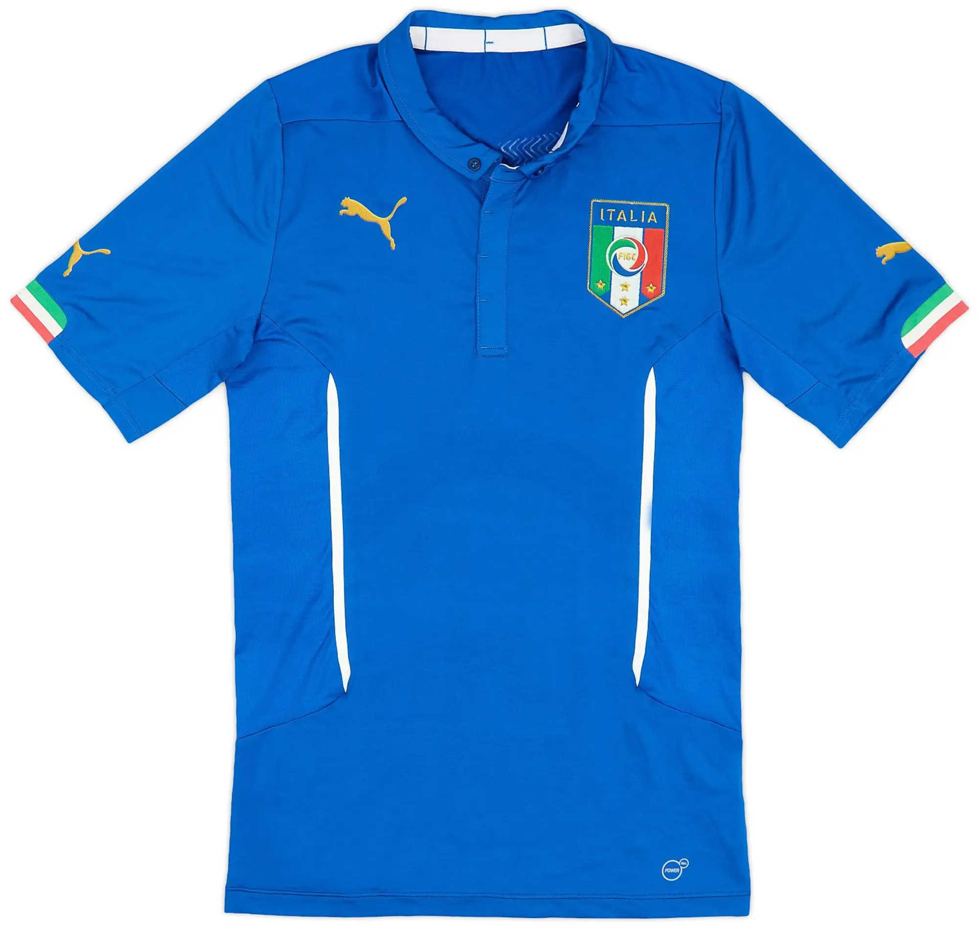 Puma 2014-15 Italy Authentic Home Shirt - 9/10 - (XL)