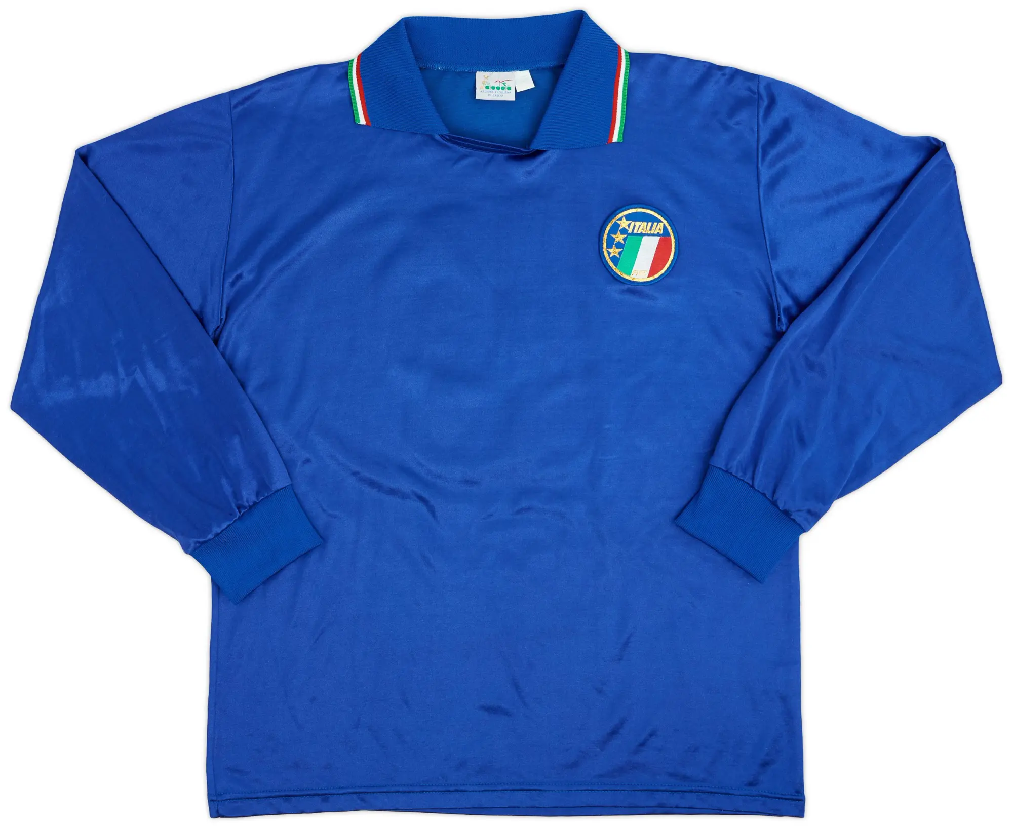 Diadora 1986-91 Italy Home L/S Shirt #9 - 9/10 - (XL)