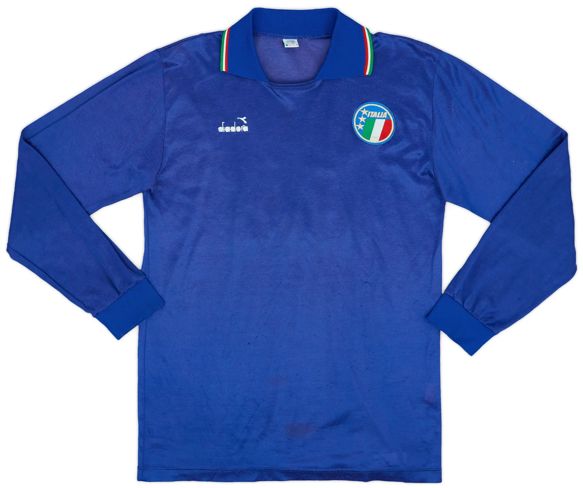 Diadora 1986-91 Italy Home L/S Shirt #11 - 8/10 - (XL)