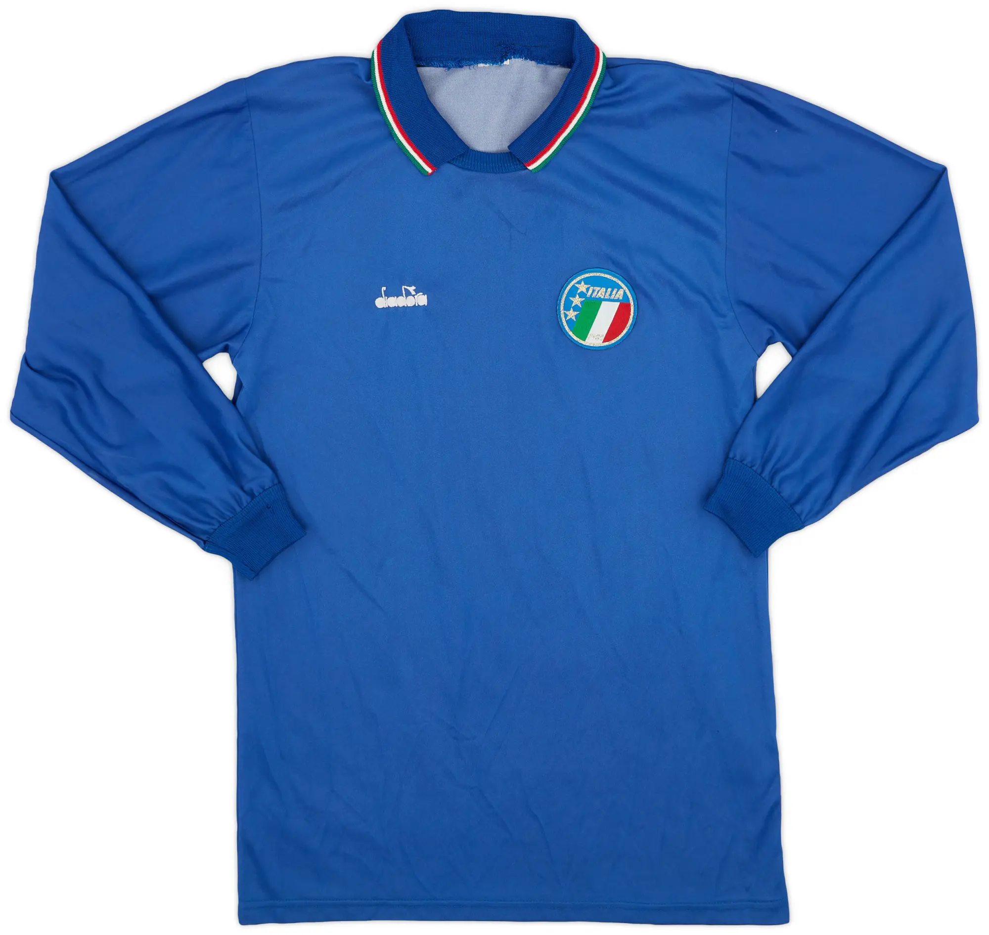 Diadora 1986-88 Italy Home L/S Shirt - 5/10 - (L)