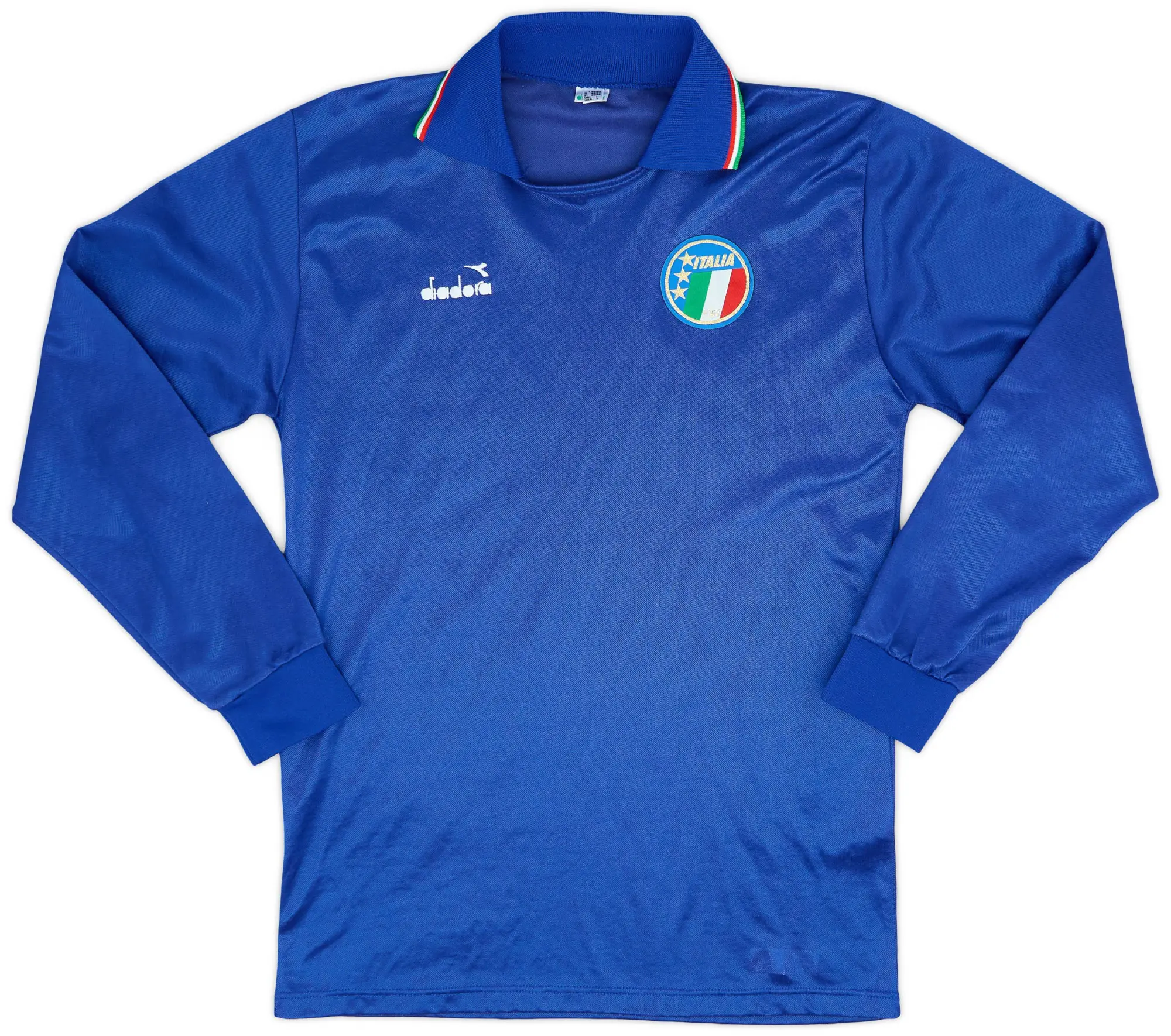 Diadora 1986-91 Italy Home L/S Shirt - 9/10 - (L)