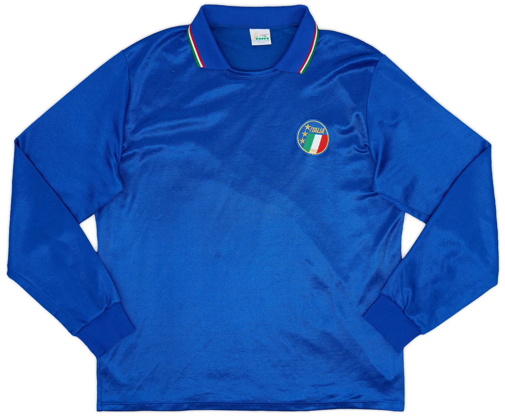 Diadora 1986-88 Italy Home L/S Shirt - 8/10 - (XL)