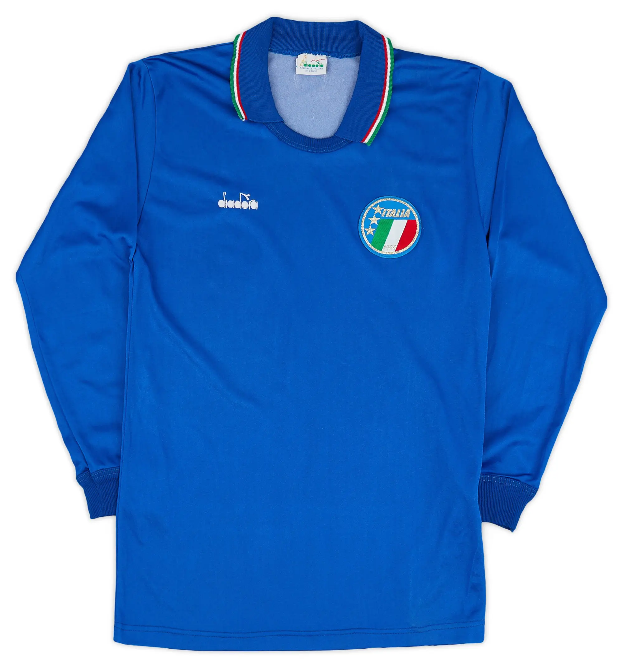 Diadora 1986-91 Italy Home L/S Shirt - 9/10 - (S)