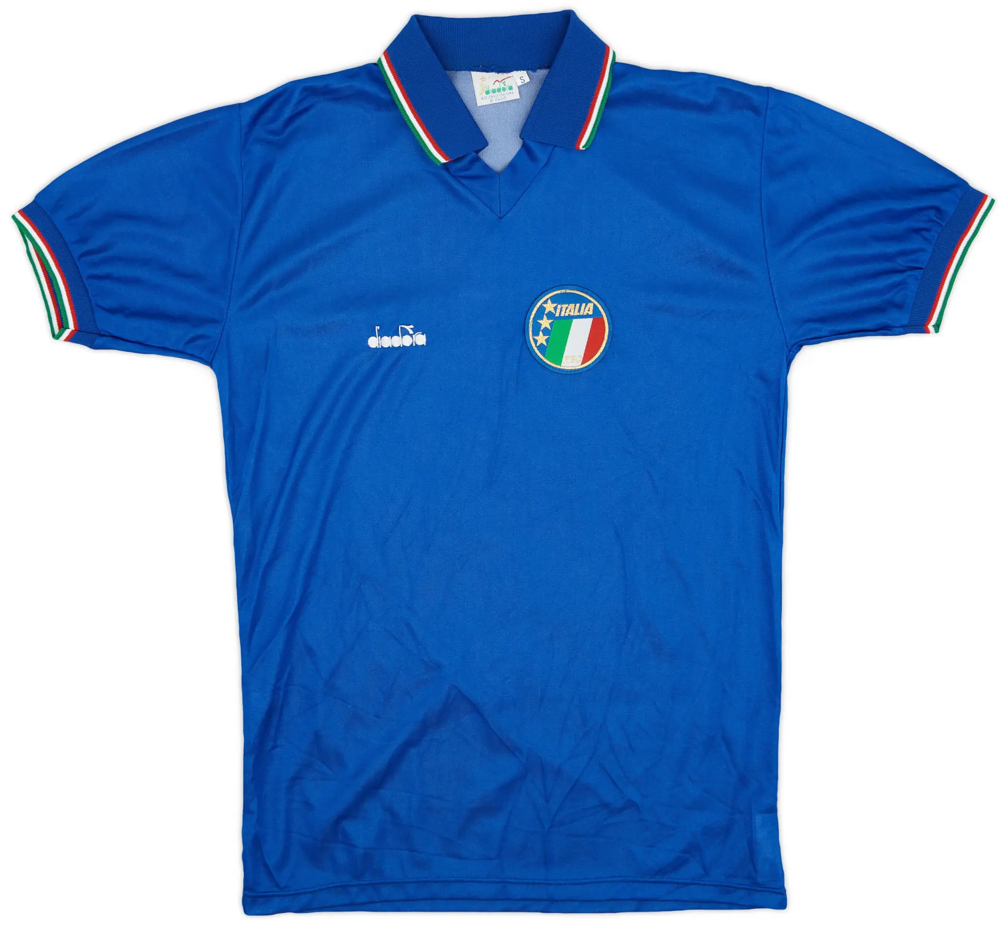 Diadora 1986-90 Italy Home Shirt - 8/10 - (S)