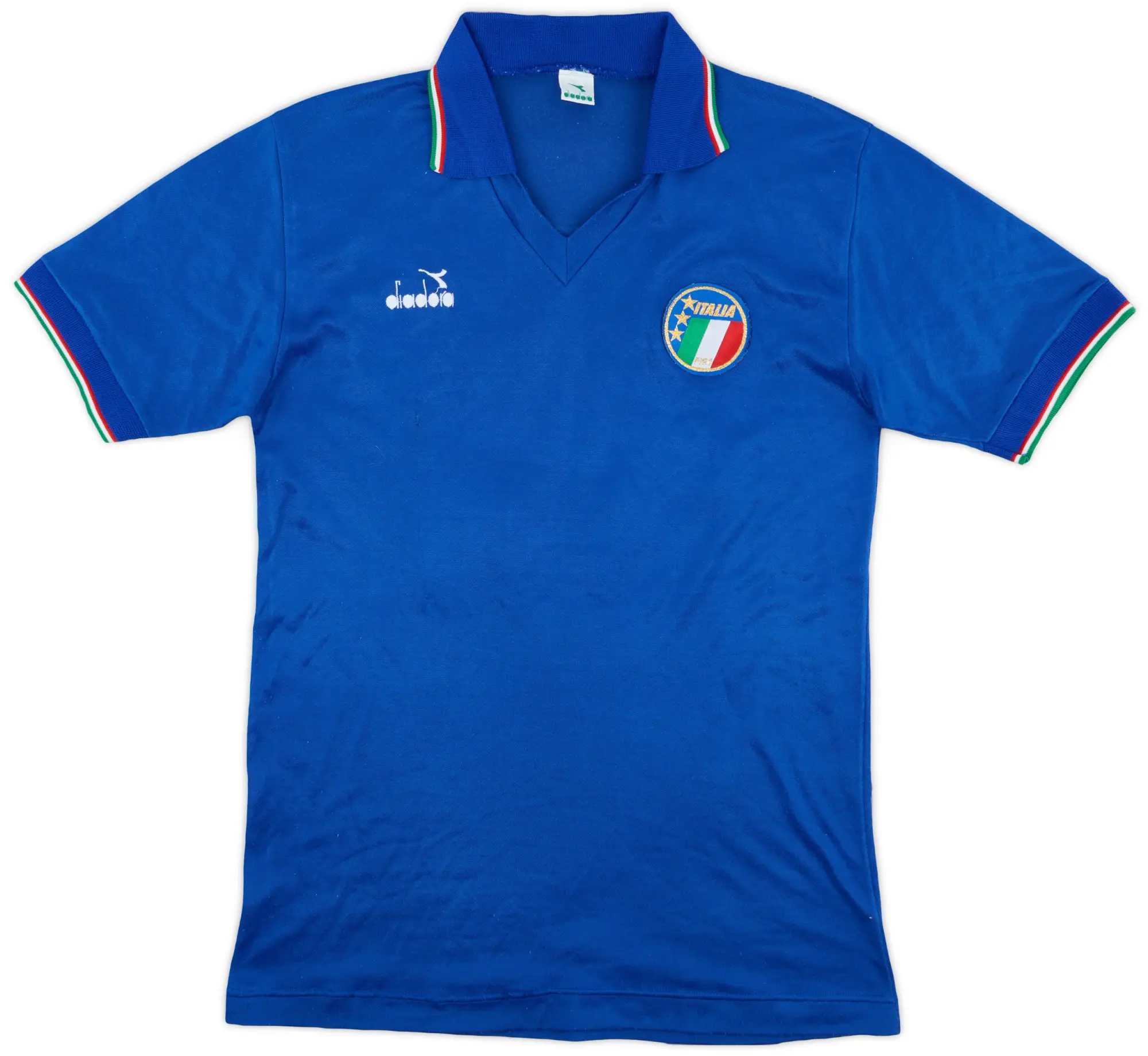 Diadora 1986-90 Italy Home Shirt #3 - 8/10 - (L)