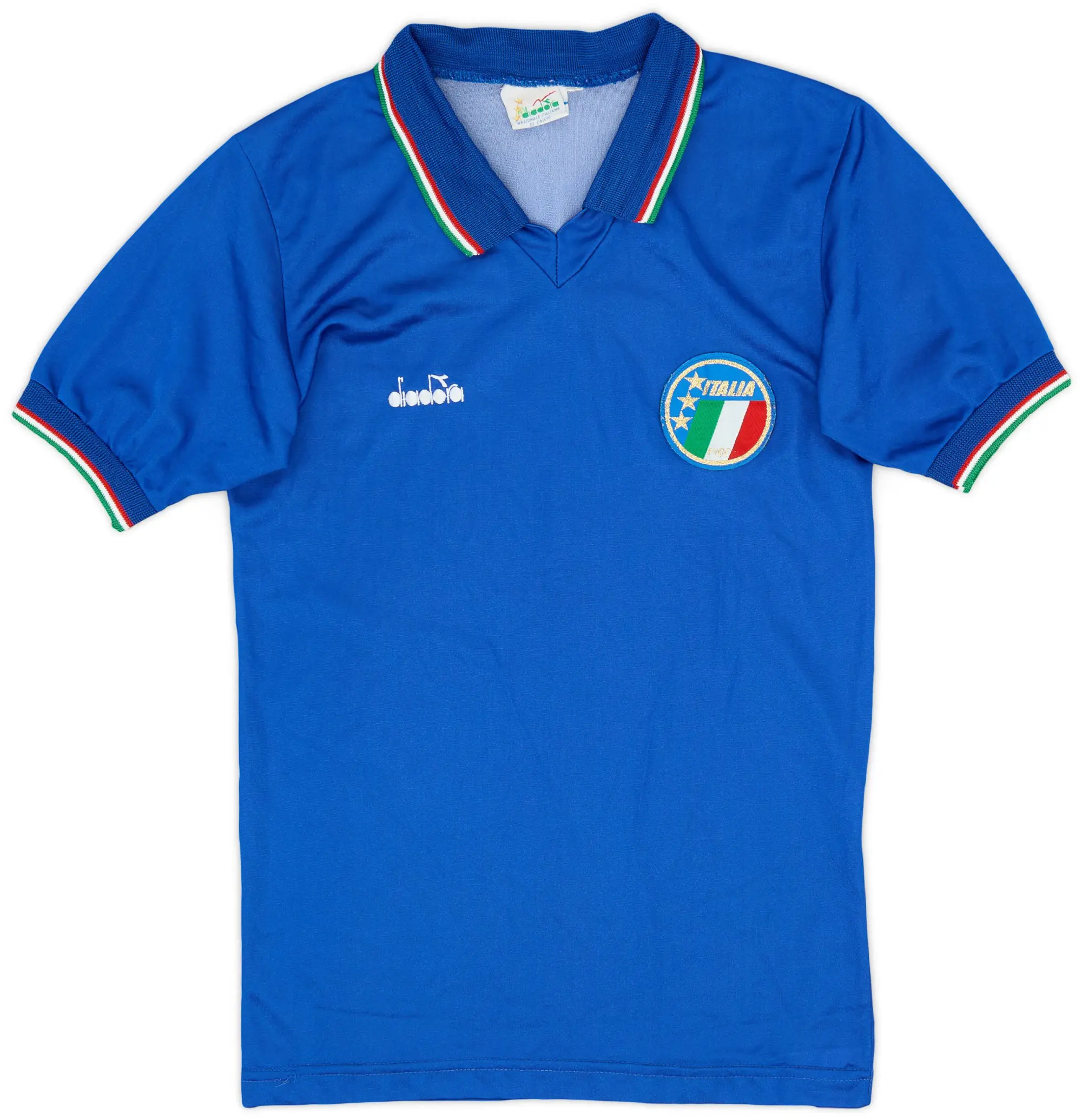 Diadora 1986-90 Italy Home Shirt - 6/10 - (L.Boys)