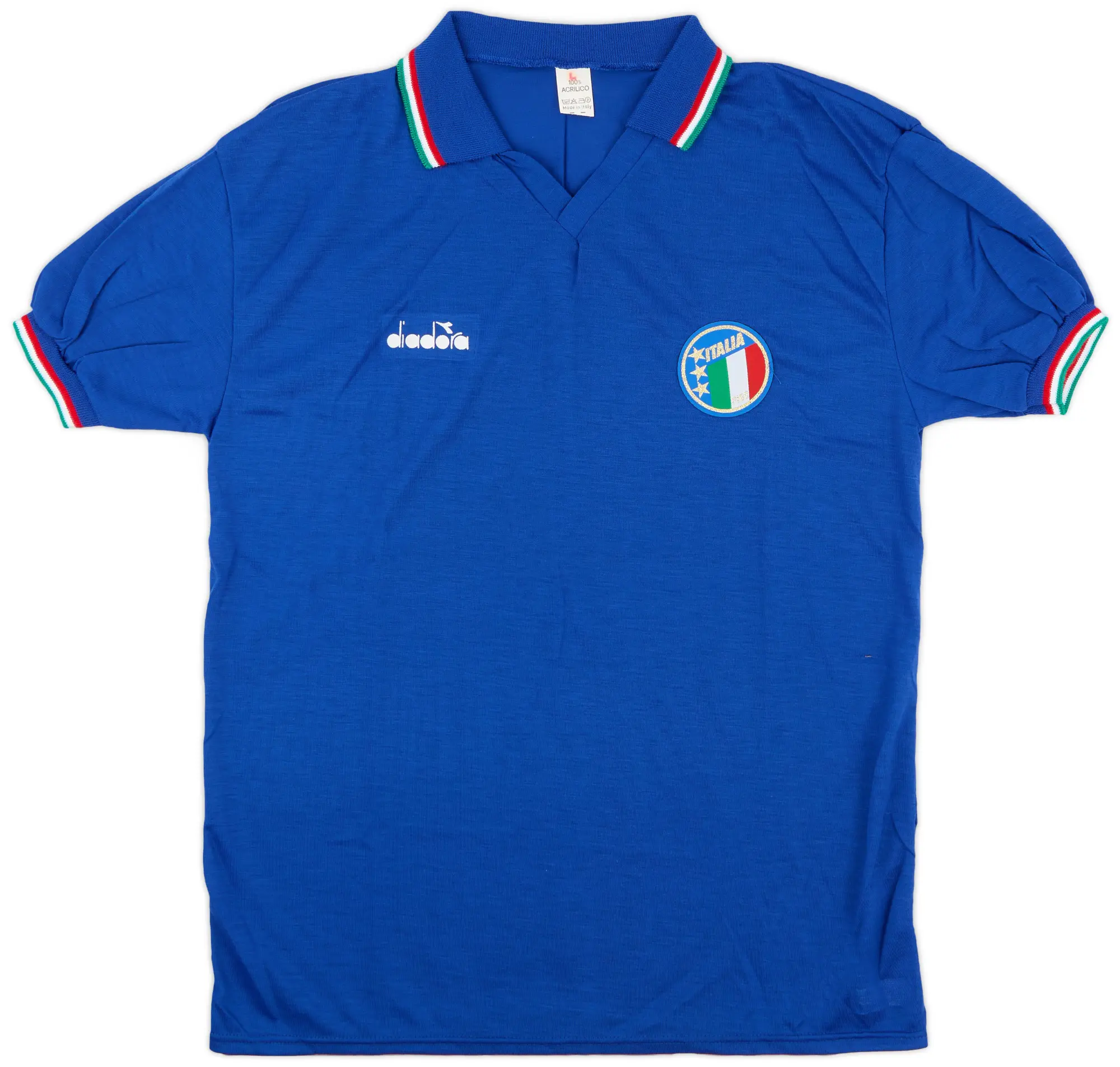 Diadora 1986-90 Italy Home Shirt - 9/10 - (L)