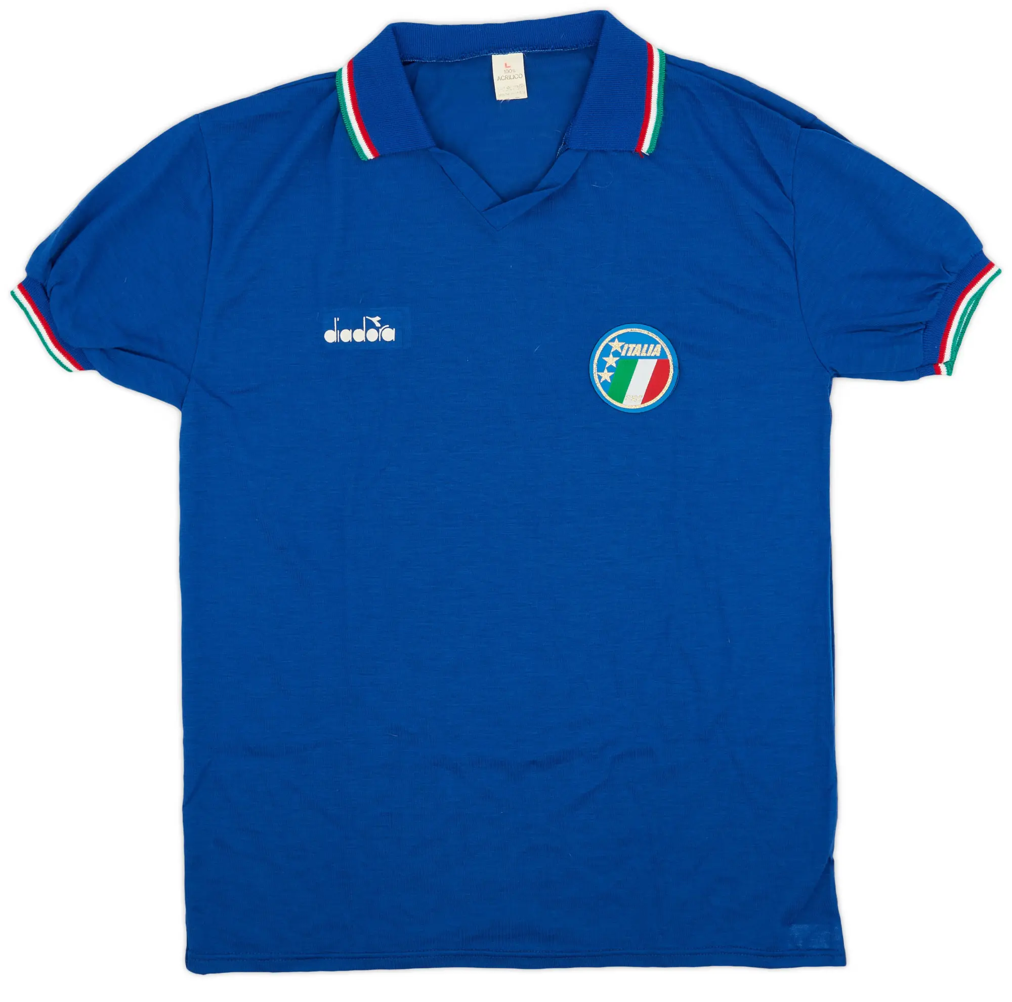 Diadora 1986-90 Italy Home Shirt - 8/10 - (L)