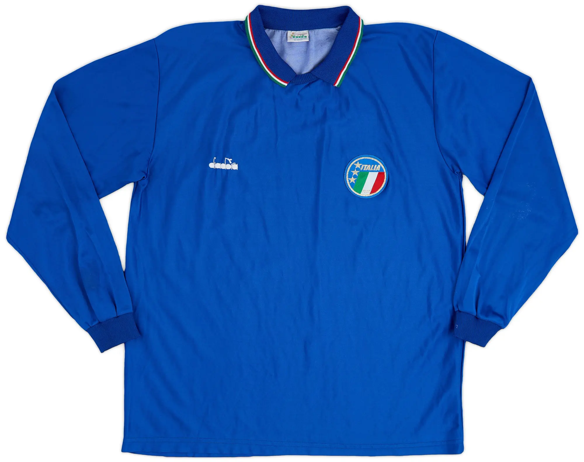 Diadora 1986-90 Italy Home L/S Shirt - 4/10 - (L)