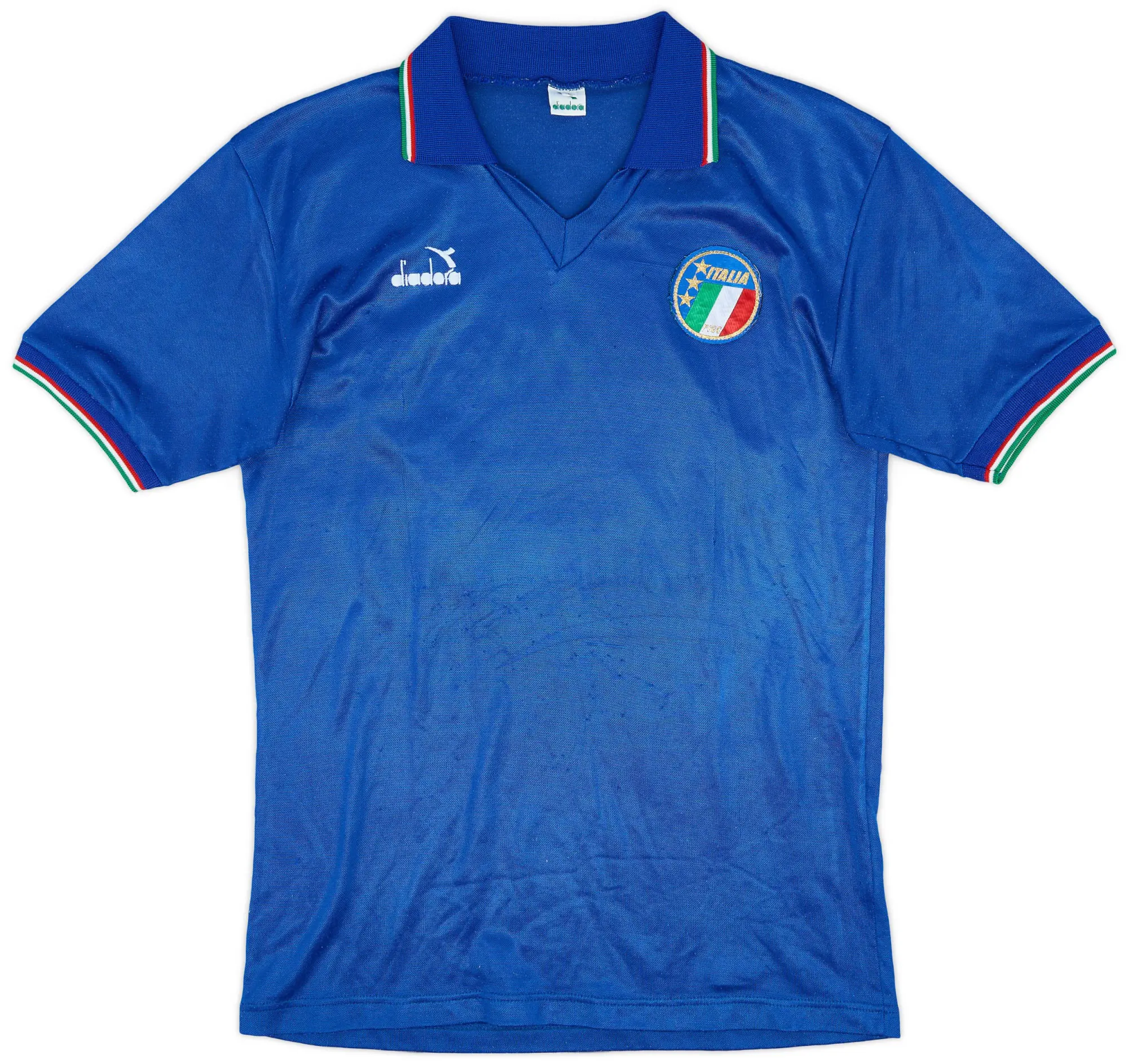 Diadora 1986-90 Italy Home Shirt #4 - 8/10 - (L)