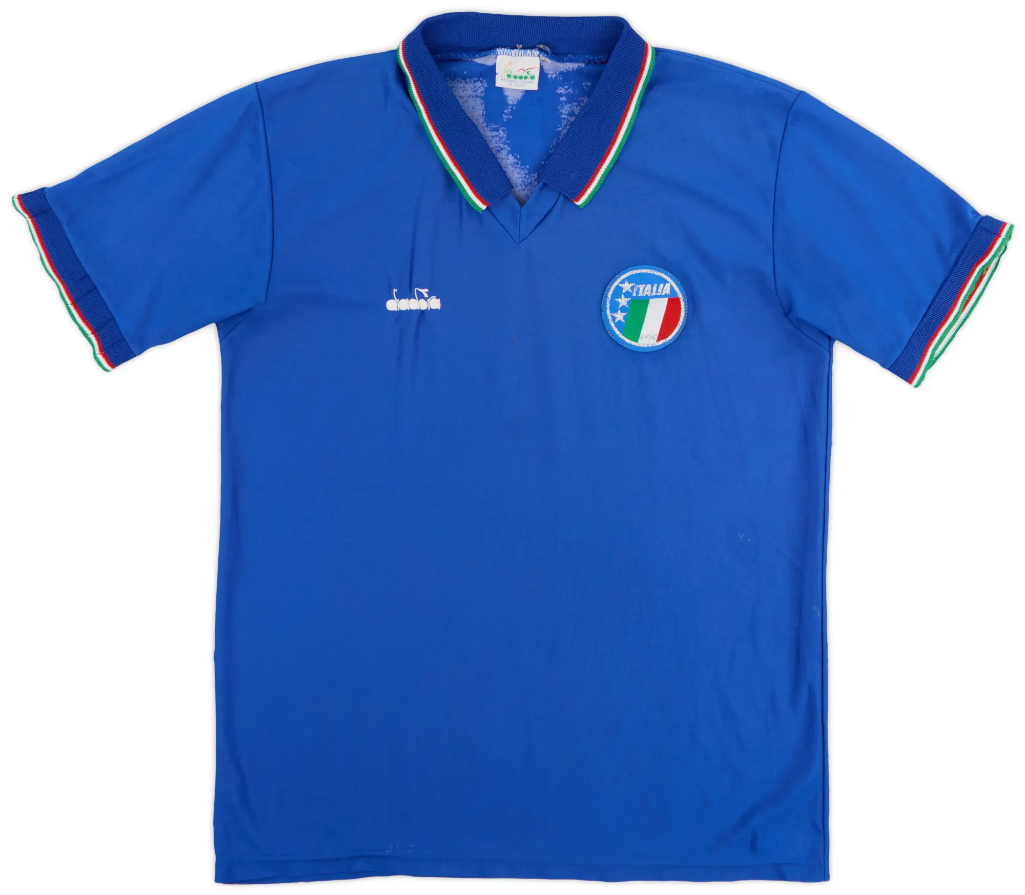 Diadora 1986-90 Italy Home Shirt - 4/10 - (XL.Boys)