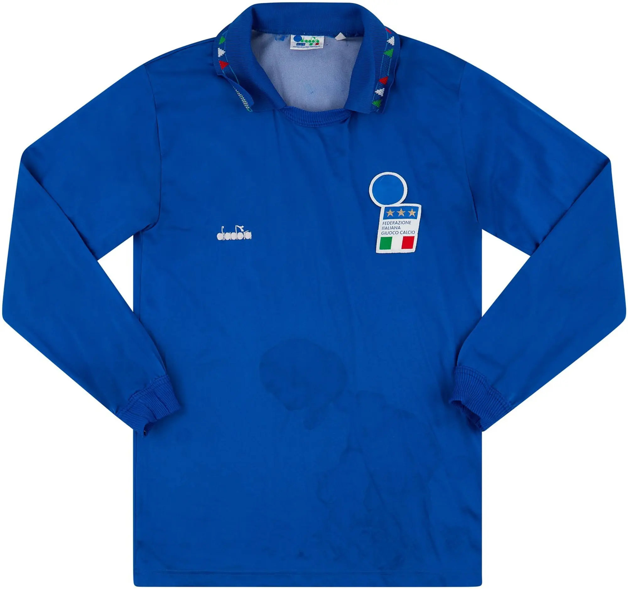 Diadora 1992-93 Italy Home L/S Shirt - 7/10 - (M)