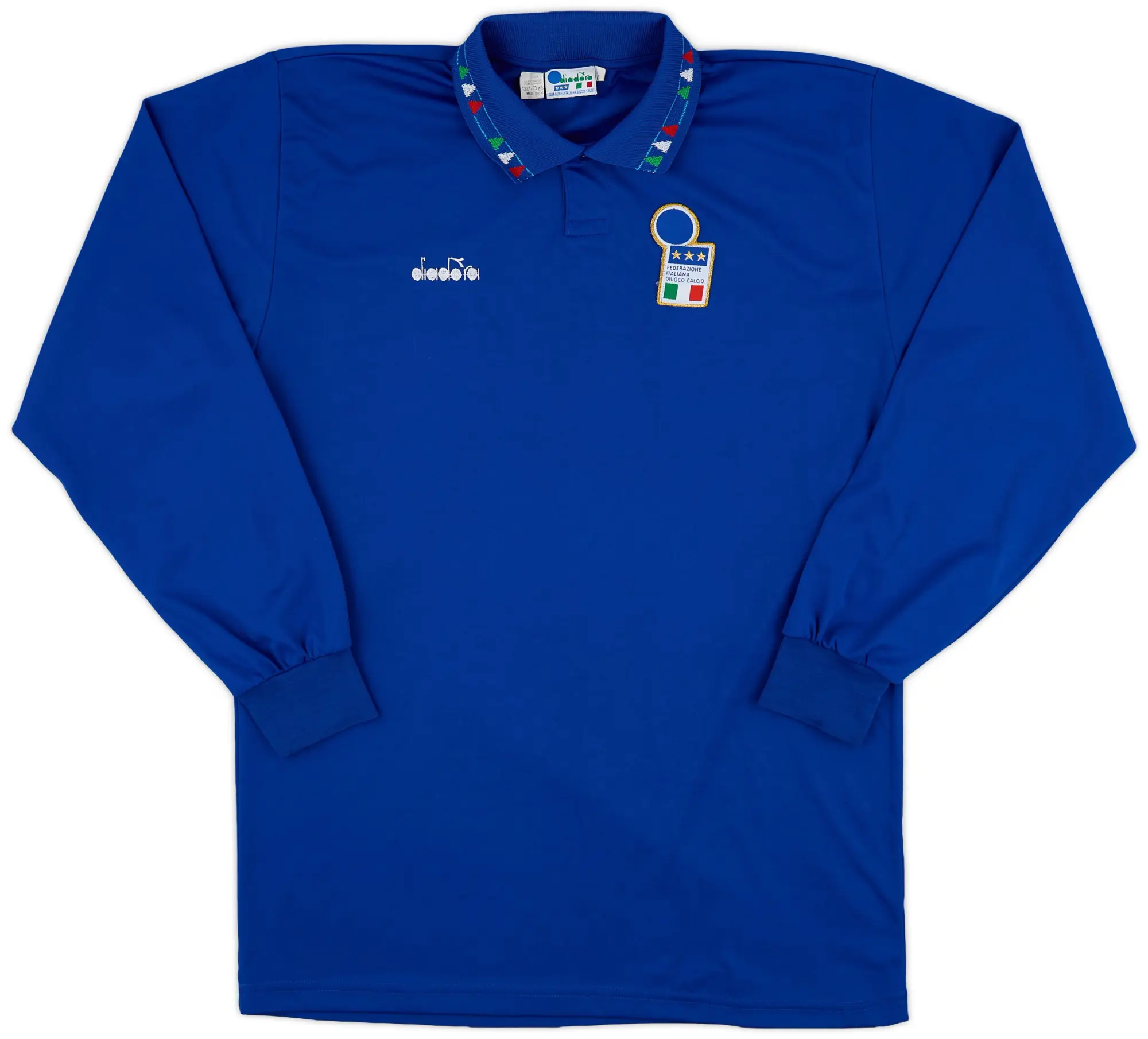 Diadora 1992-93 Italy Home L/S Shirt - 9/10 - (L)