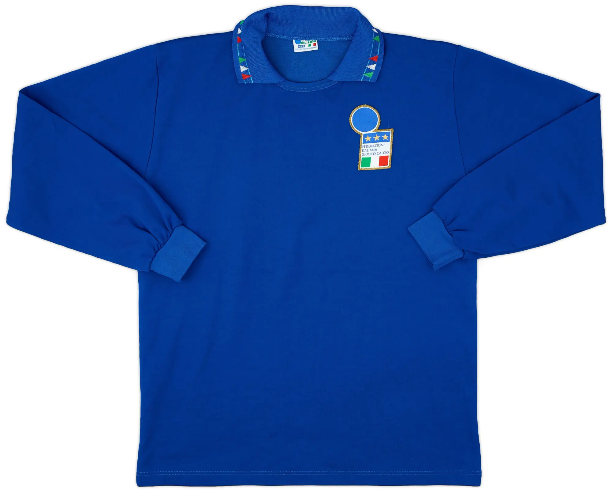 Diadora 1992-93 Italy Home L/S Shirt #3 - 9/10 - (L)