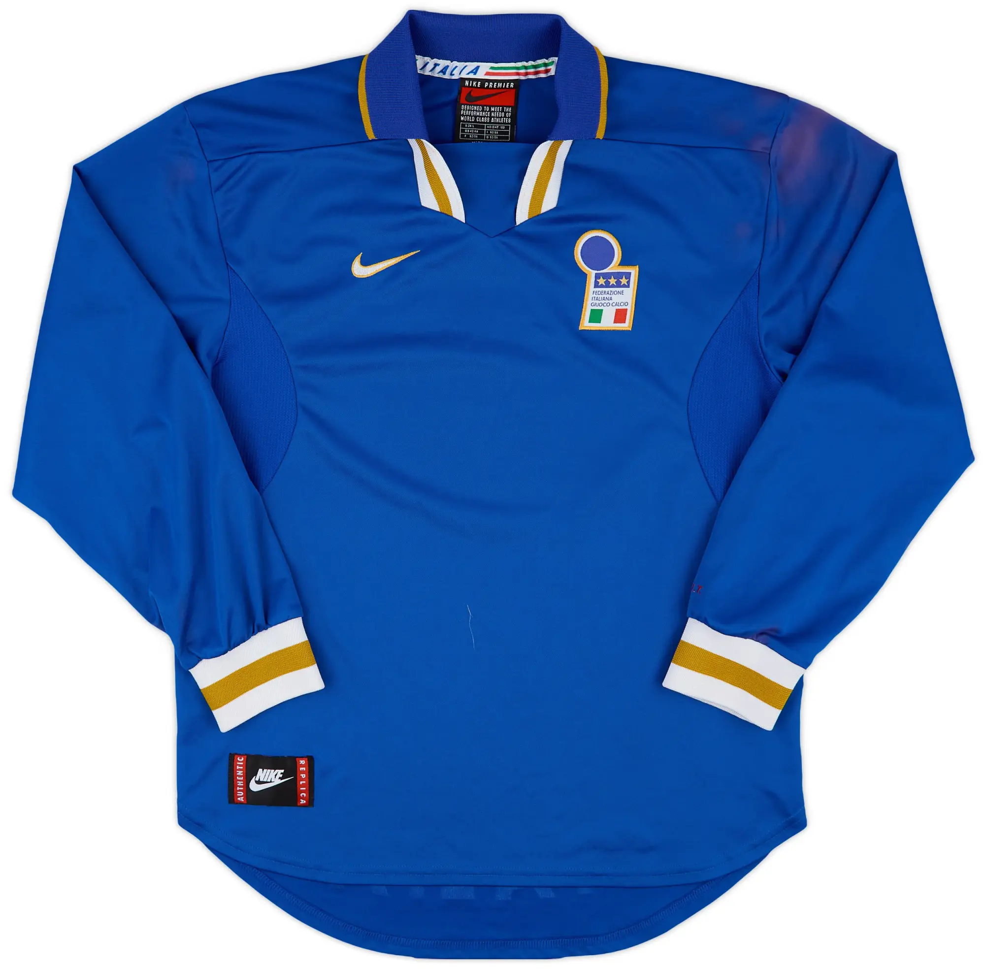 Nike 1996-97 Italy Home L/S Shirt - 7/10 - (L)