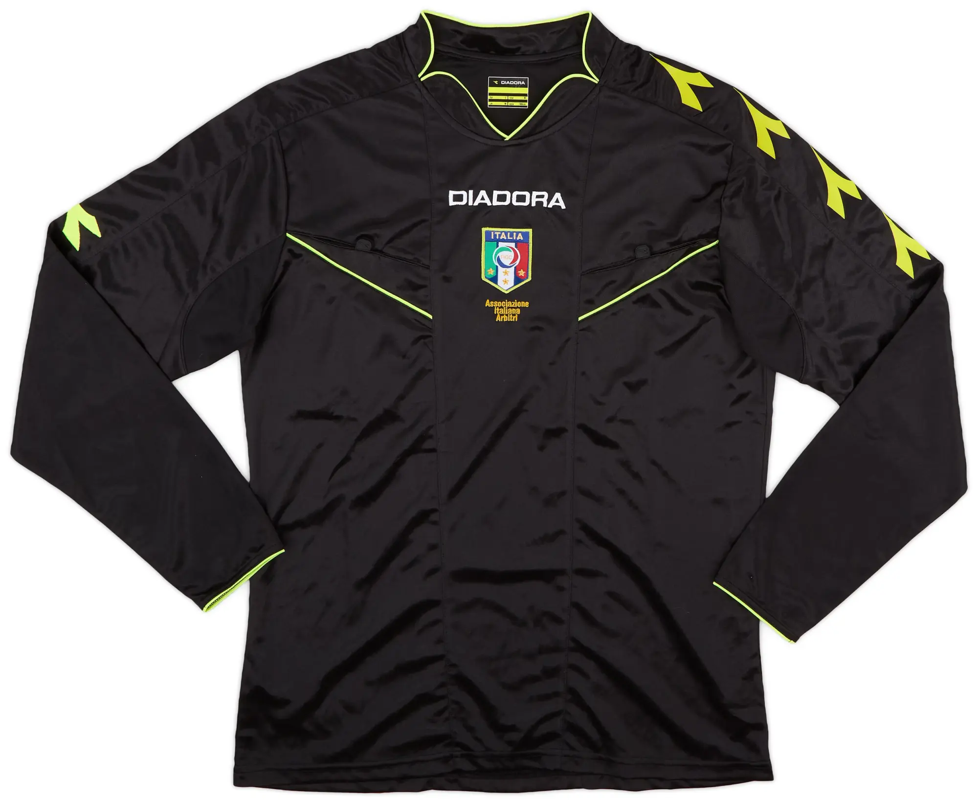 2013-15 Italy Diadora Referee L/S Shirt - 8/10 - (M)