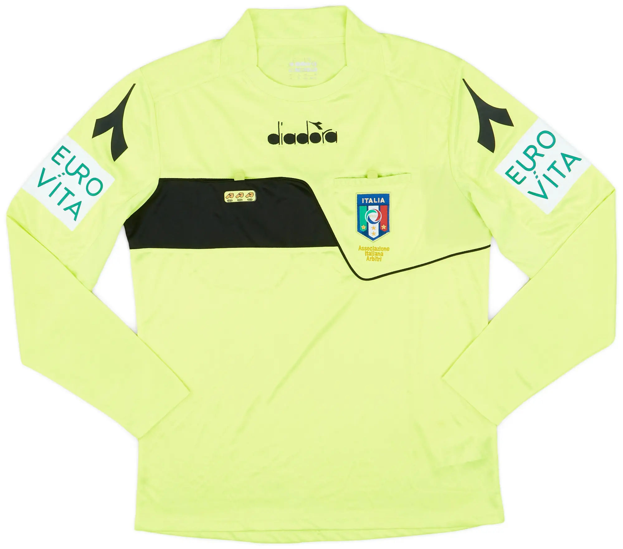 2018-19 Italy Diadora Referee L/S Shirt - 9/10 - (M)