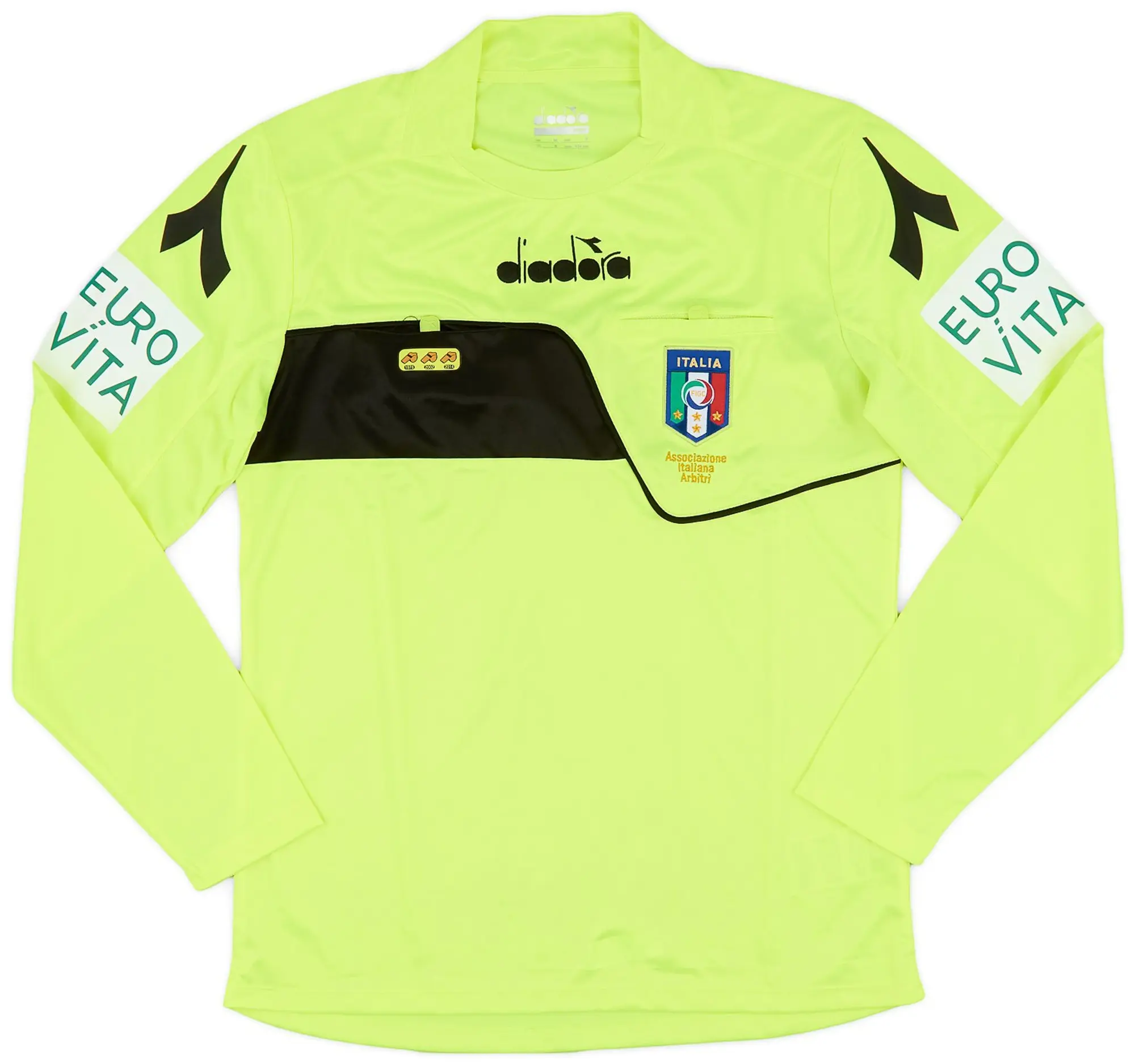 2018-19 Italy Diadora Referee L/S Shirt - 9/10 - (S)