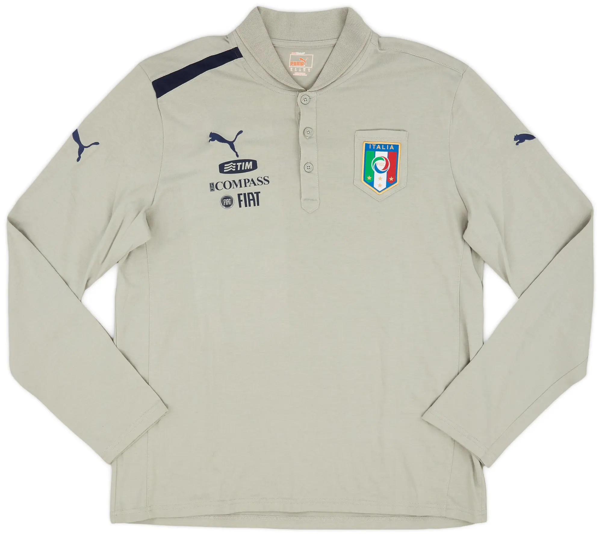 Puma 2012-13 Italy Player Issue Polo L/S Shirt - 9/10 - (XL)