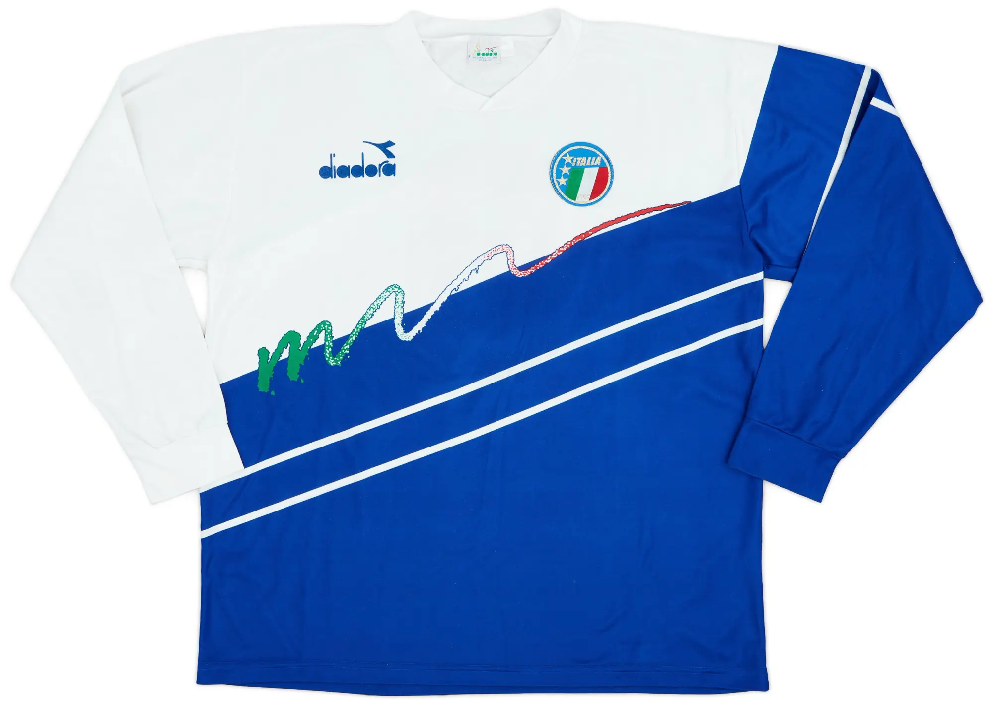 1990-92 Italy Diadora L/S Training Shirt #8 - 8/10 - (XL)