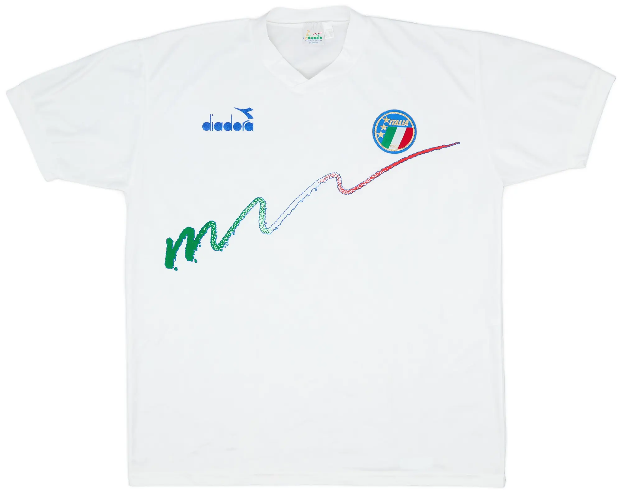 1990-91 Italy Diadora Training Shirt - 9/10 - (XL)
