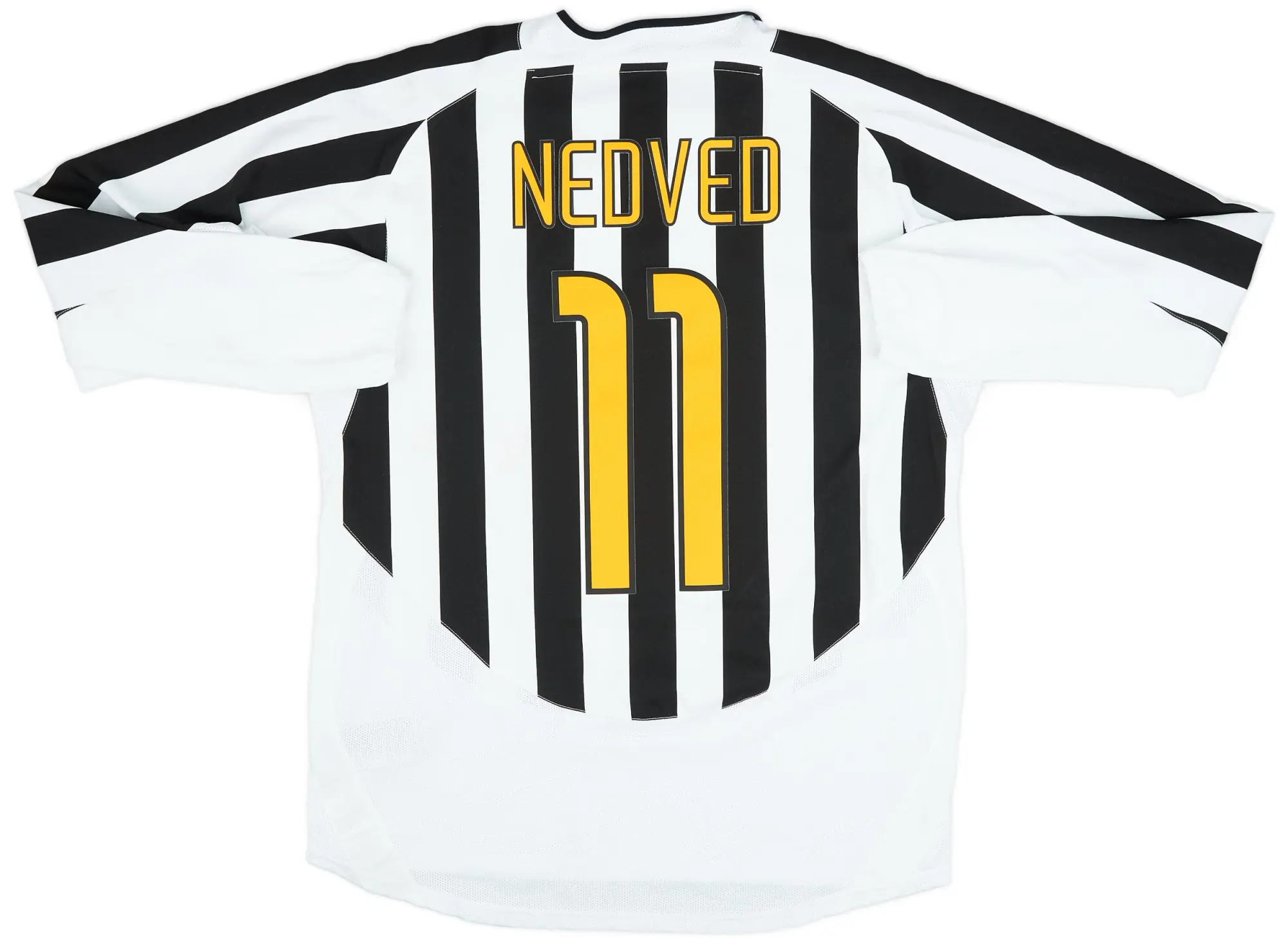 Nike 2003-04 Juventus Player Issue Home L/S Shirt Nedved #11 - 8/10 - (L)