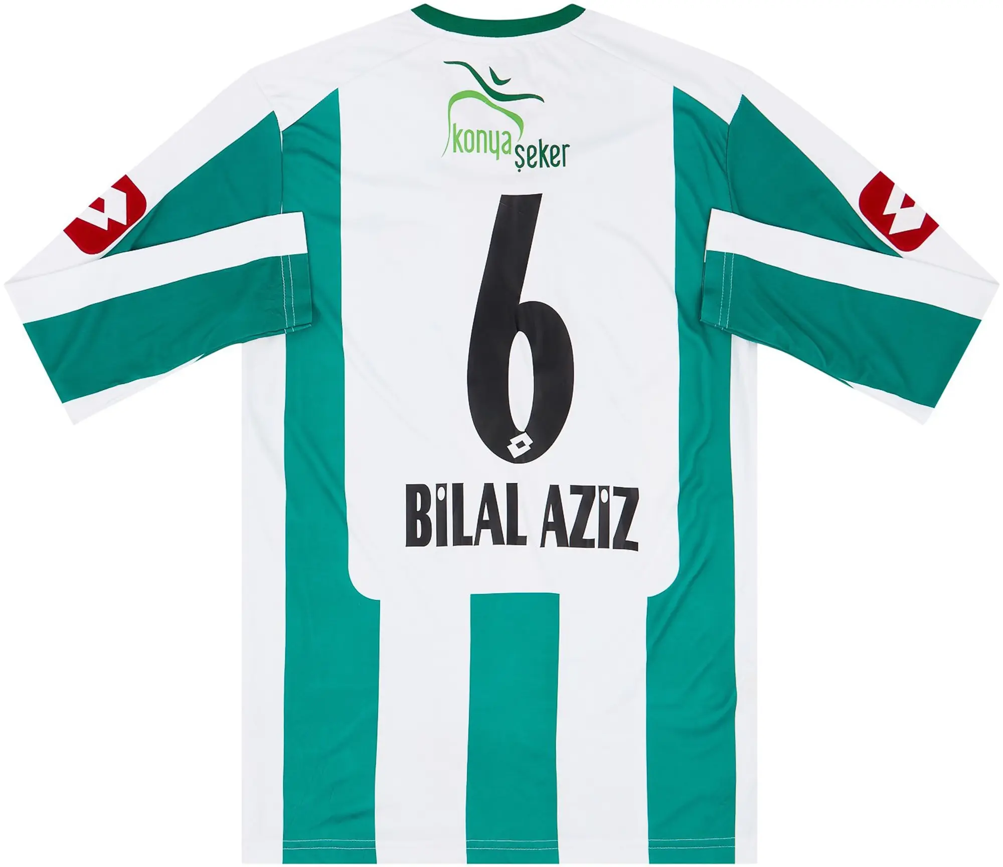 Lotto 2011-12 Konyaspor Home L/S Shirt Bilal Aziz #6 - 8/10 - (XL)