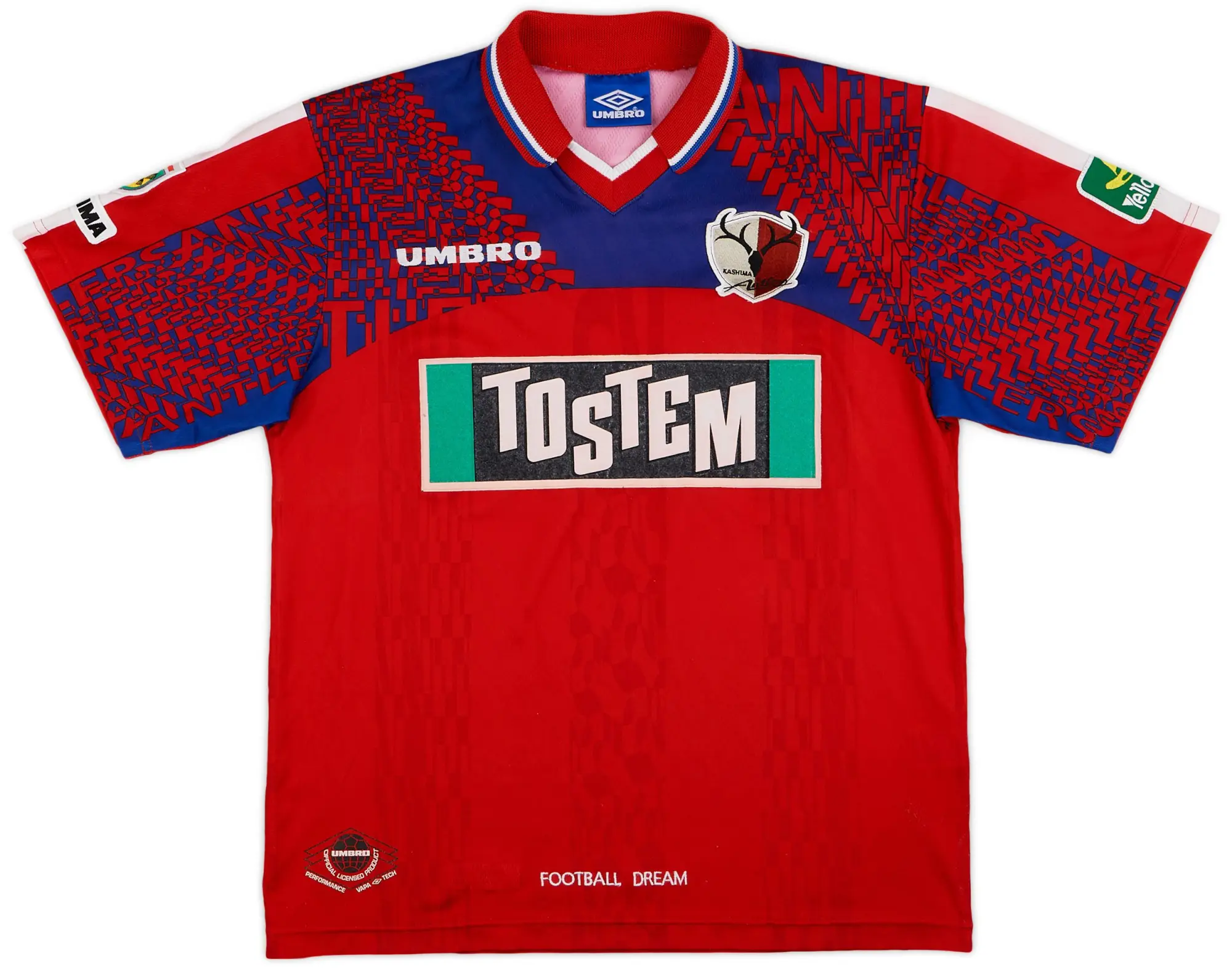 Umbro 1997 Kashima Antlers Home Shirt - 9/10 - (M)