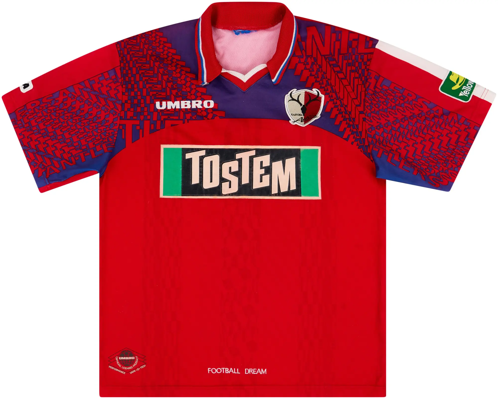 Umbro 1997 Kashima Antlers Home Shirt - 8/10 - (L)