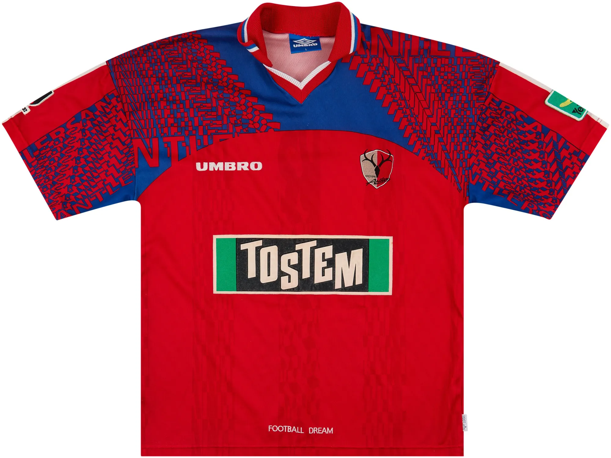 Umbro Kashima Antlers Mens SS Home Shirt 1997/98