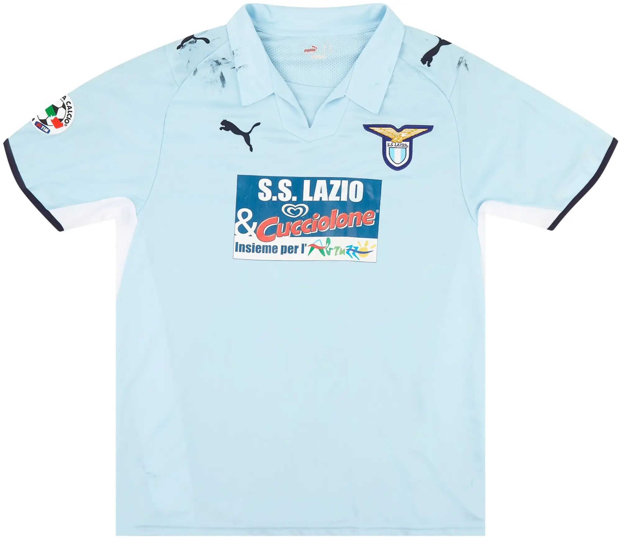 Puma 2008-09 Lazio Match Issue Home Shirt Rocchi #18