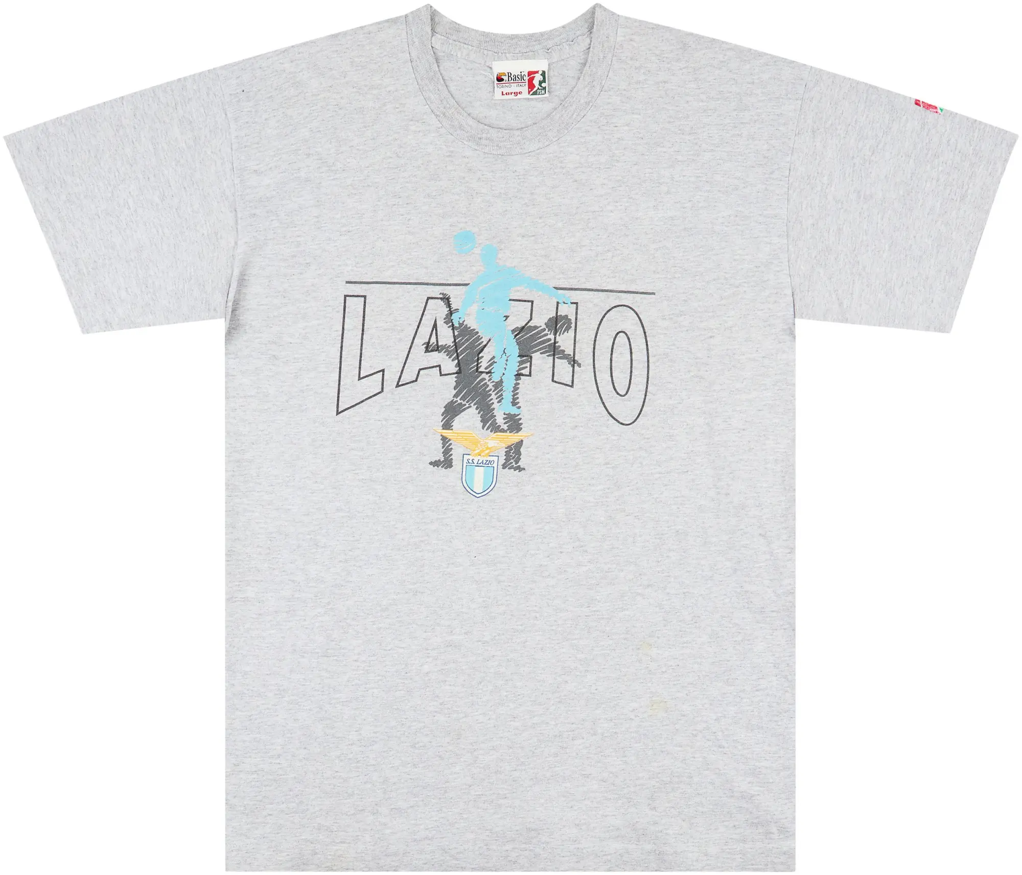 T-Shirts 1990s Lazio Graphic Fan Tee - 9/10 - (L)