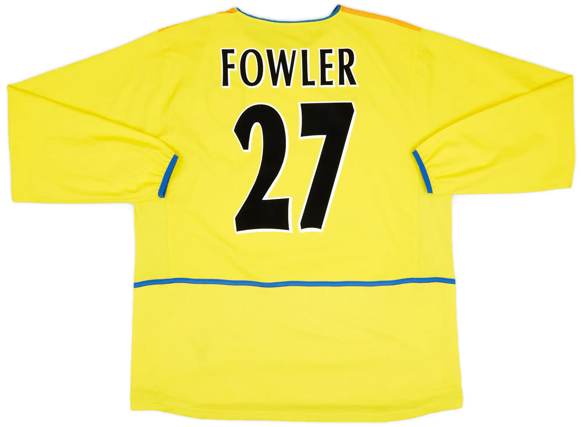 Nike 2002-03 Leeds United Away L/S Shirt Fowler #27 - 9/10 - (XL)