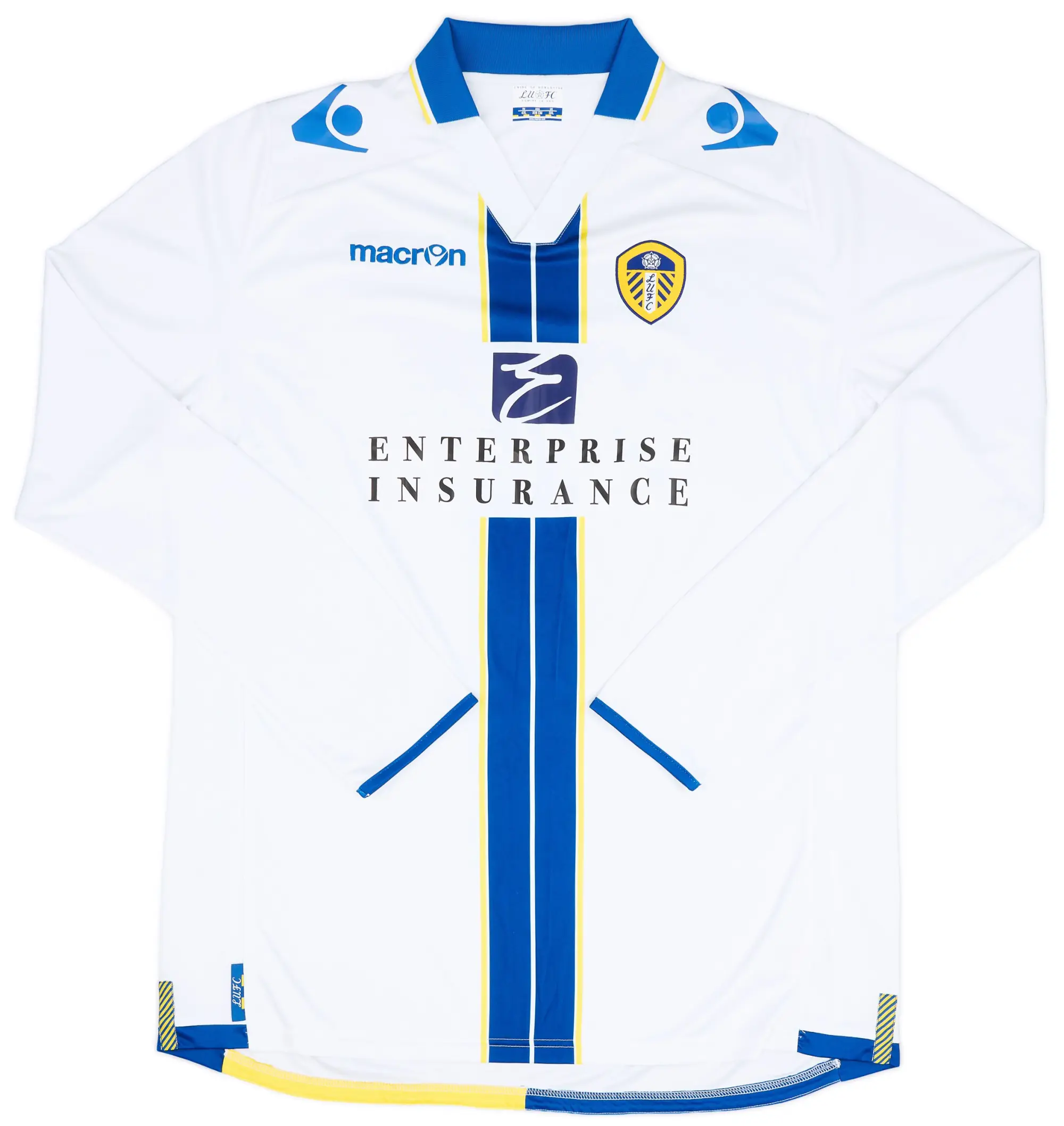 Macron 2013-14 Leeds United L/S Home Shirt - 9/10 - (3XL)