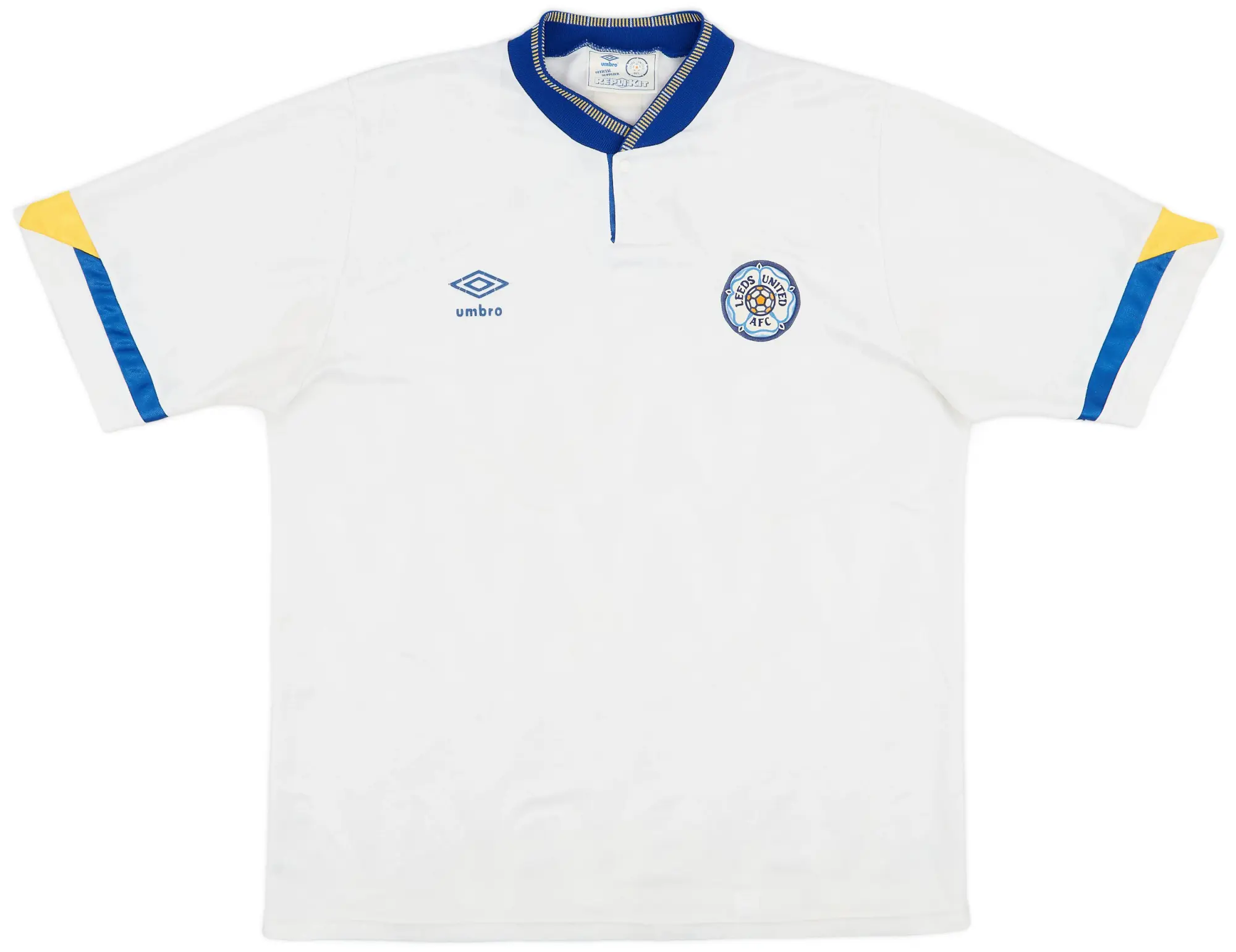 Umbro 1990-91 Leeds United Home Shirt - 7/10 - (XL)
