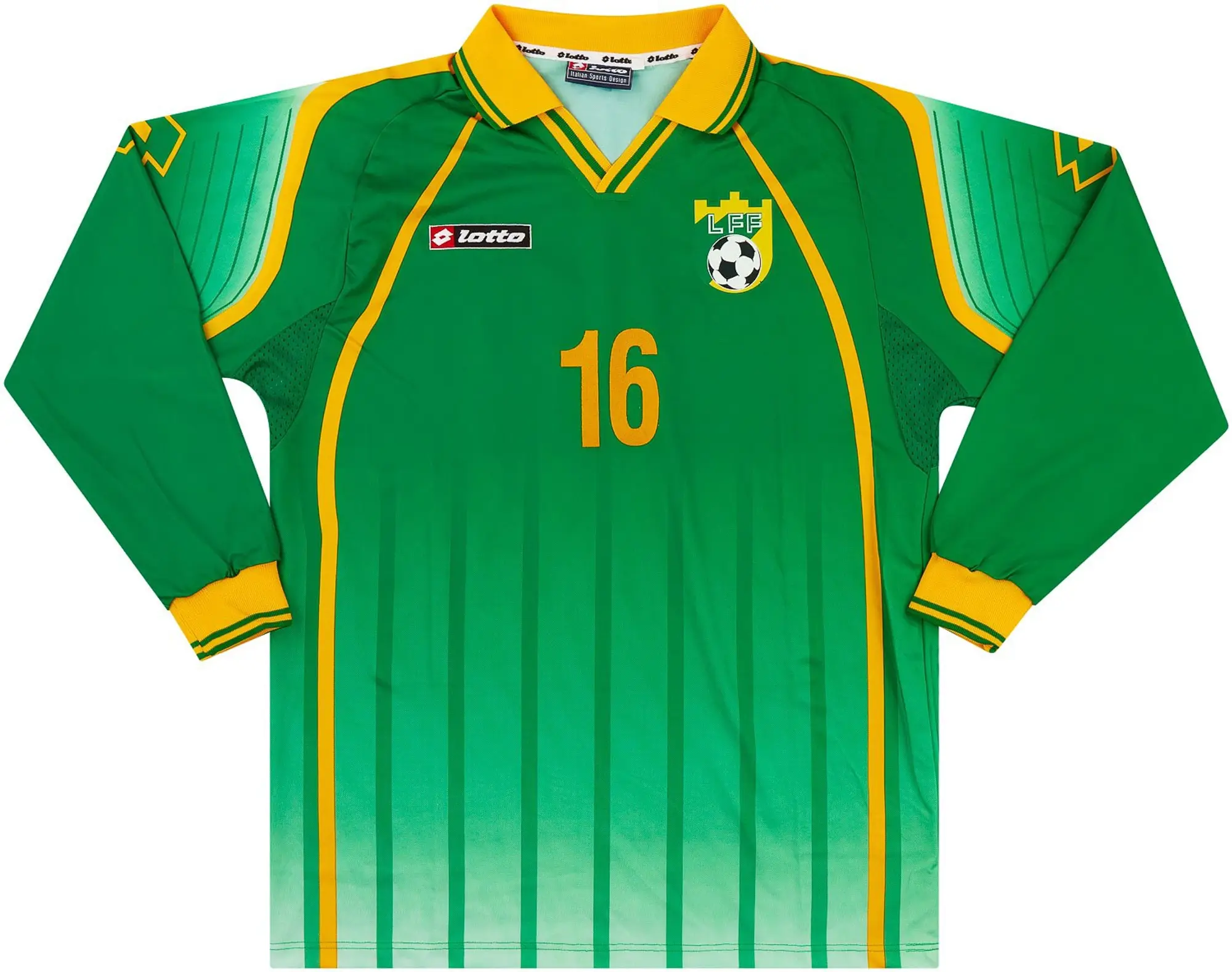 Lotto 2000-01 Lithuania Match Issue Away L/S Shirt #16