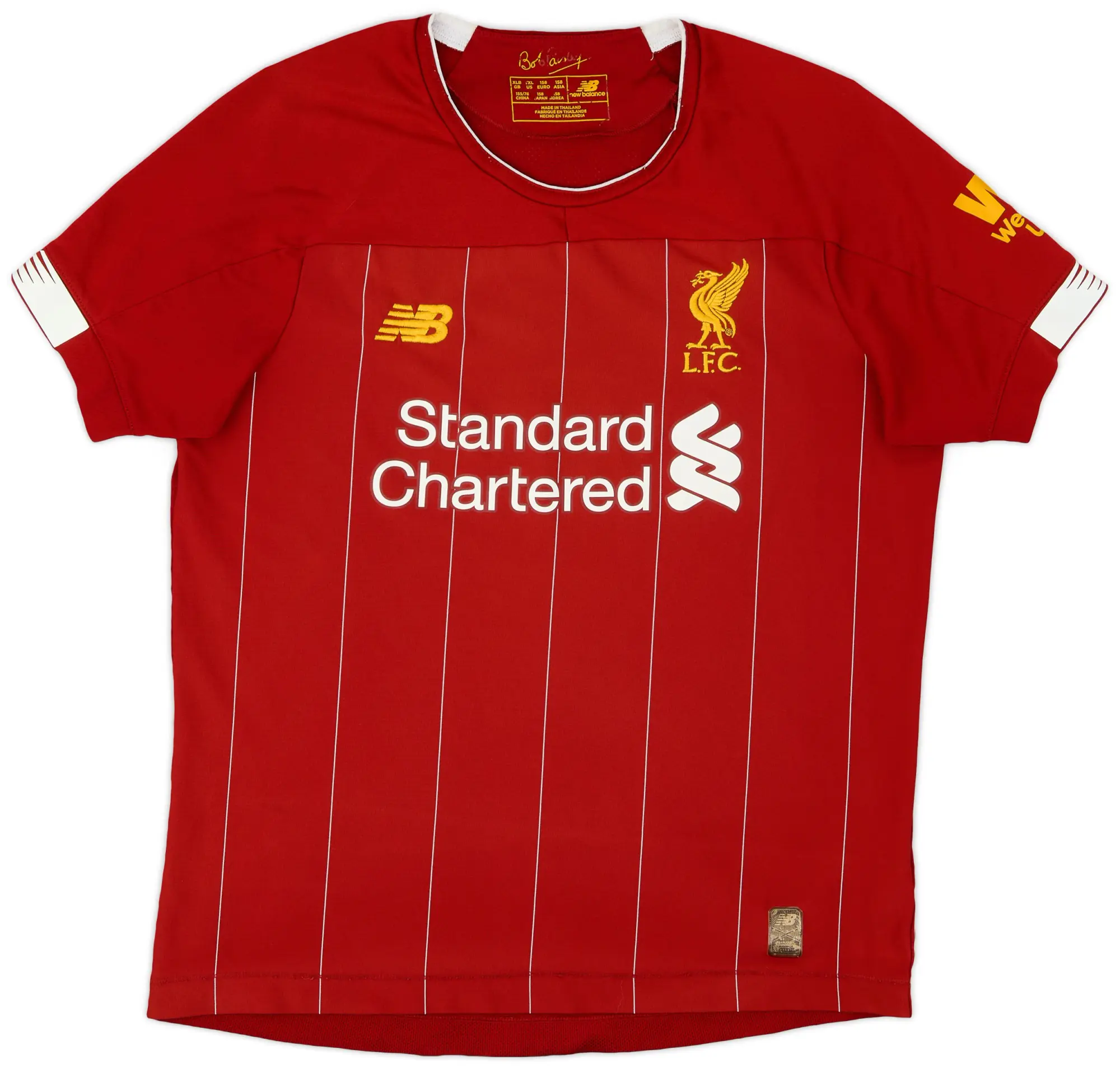 NewBalance 2019-20 Liverpool Home Shirt - 6/10 - (XL.Boys)