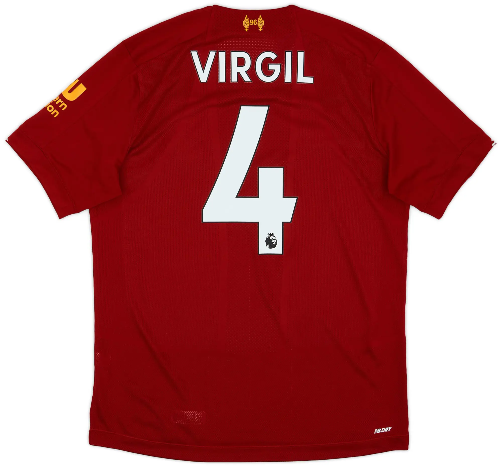 NewBalance 2019-20 Liverpool Home Shirt Virgil #4 - 10/10 - (S)