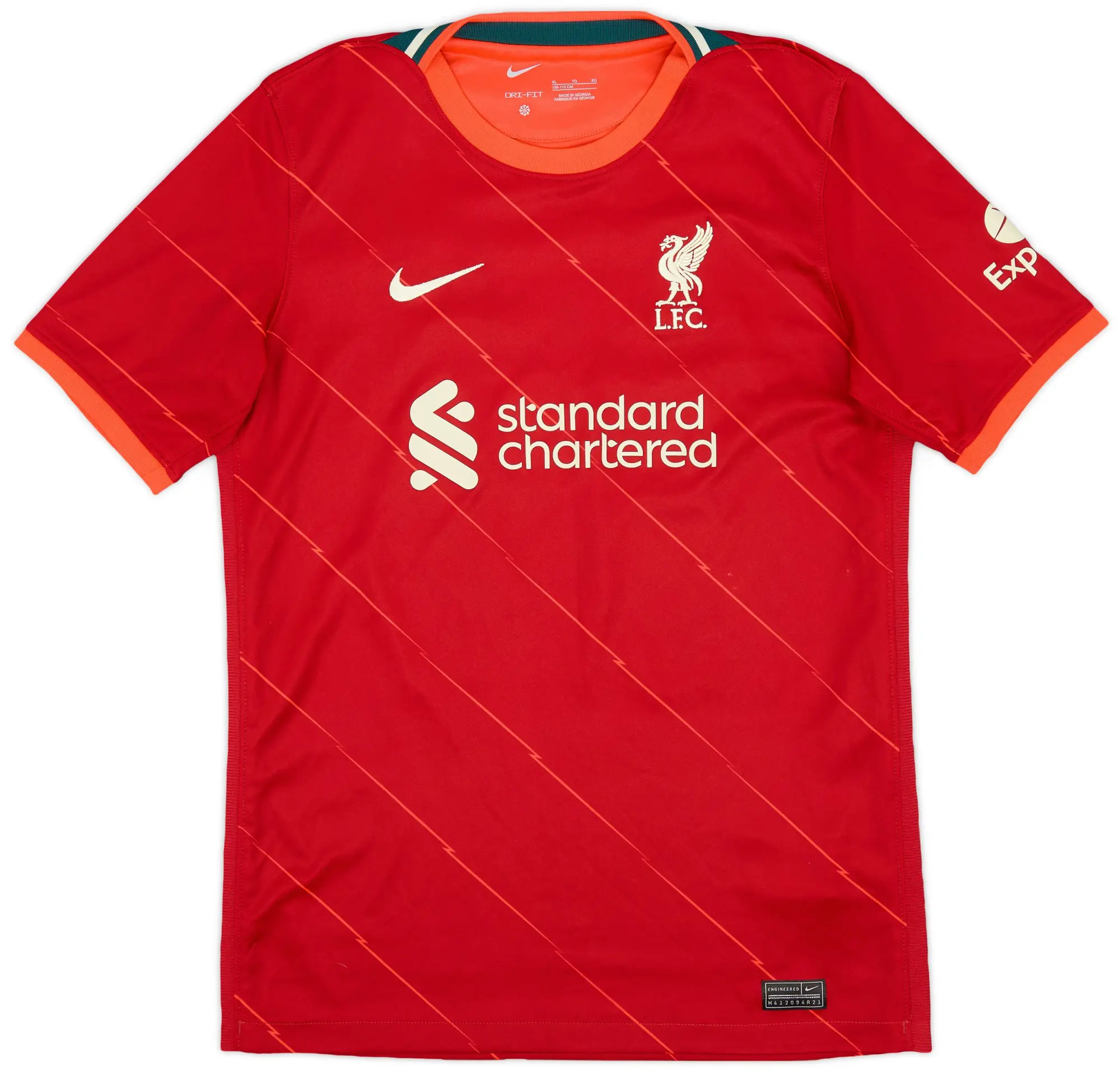Nike 2021-22 Liverpool Home Shirt Henderson #14 - 8/10 - (XL.Boys)