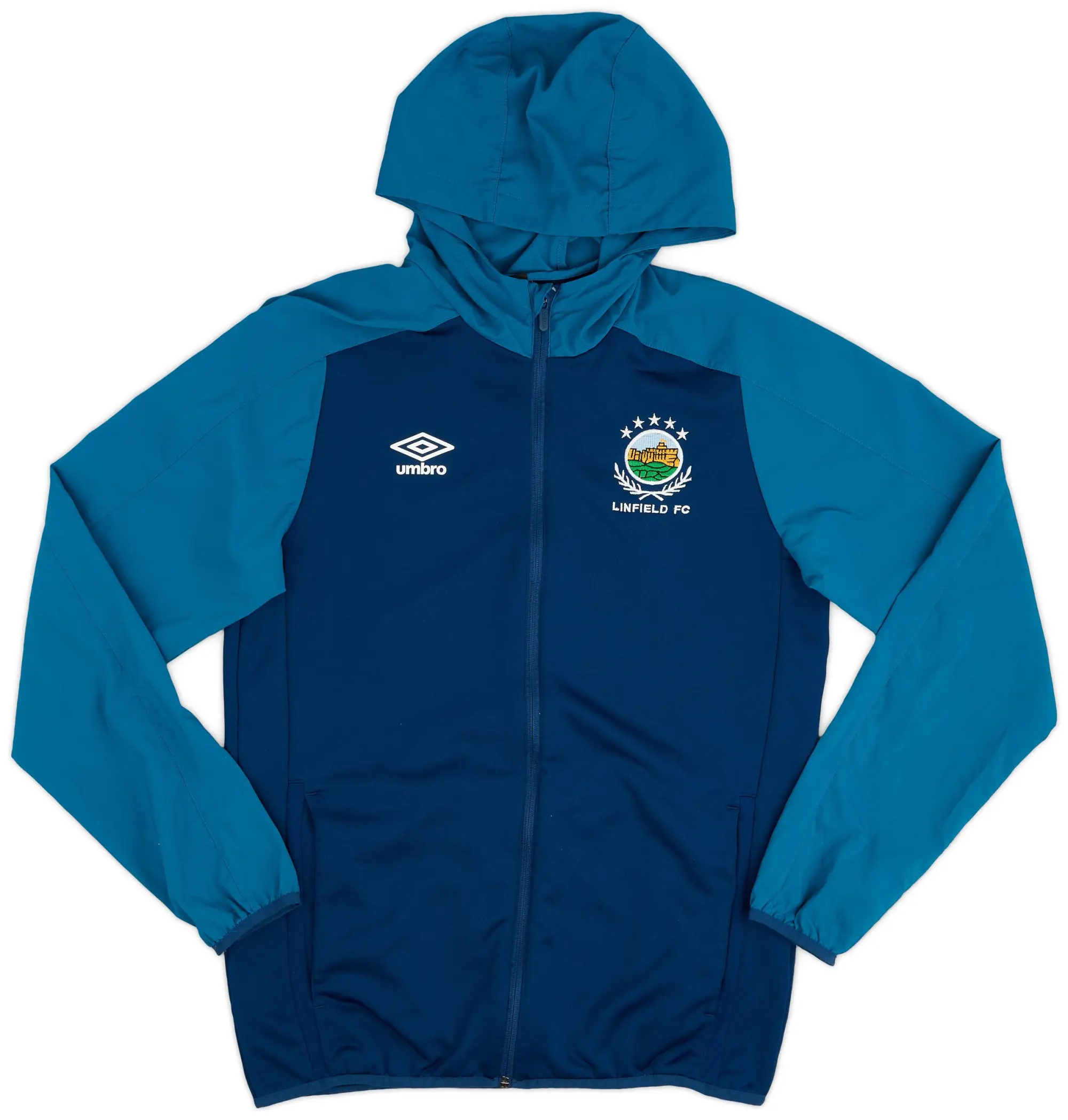 2016-17 Linfield Umbro Hooded Track Jacket - 9/10 - (M)