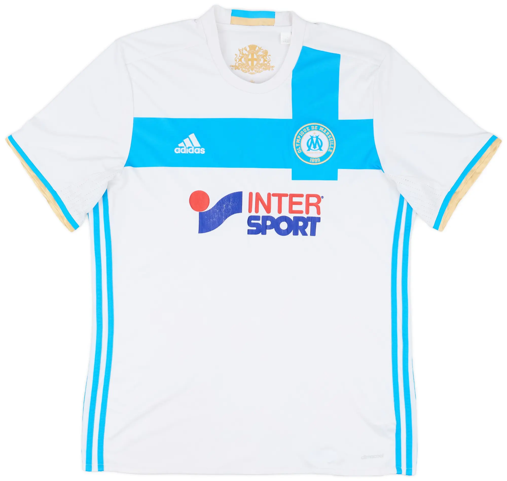 adidas 2016-17 Olympique Marseille Home Shirt - 6/10 - (XL)