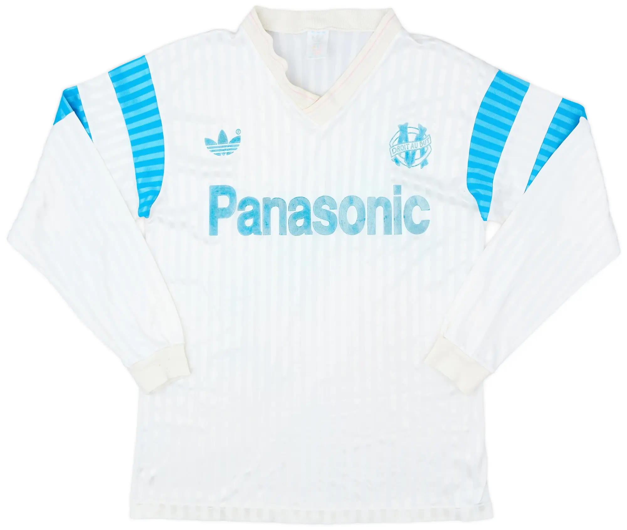 adidas 1990-91 Olympique Marseille Home L/S Shirt - 6/10 - (M)
