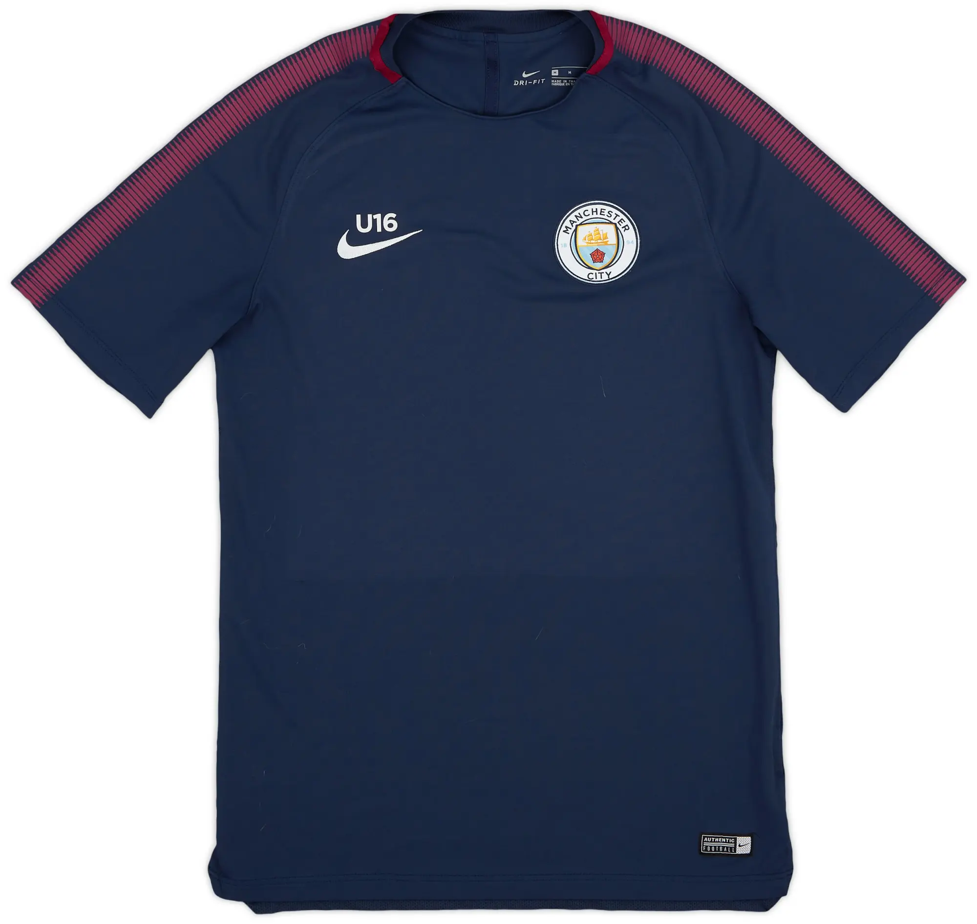 2017-18 Manchester City Player Issue Nike Training Shirt #U16 - 9/10 - (M)