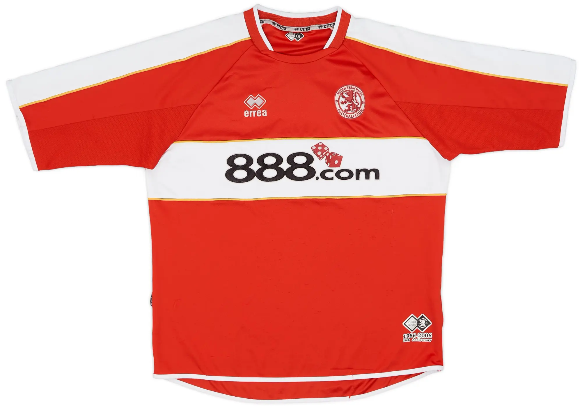 Errea 2006-07 Middlesbrough Home Shirt - 6/10 - (XXL)